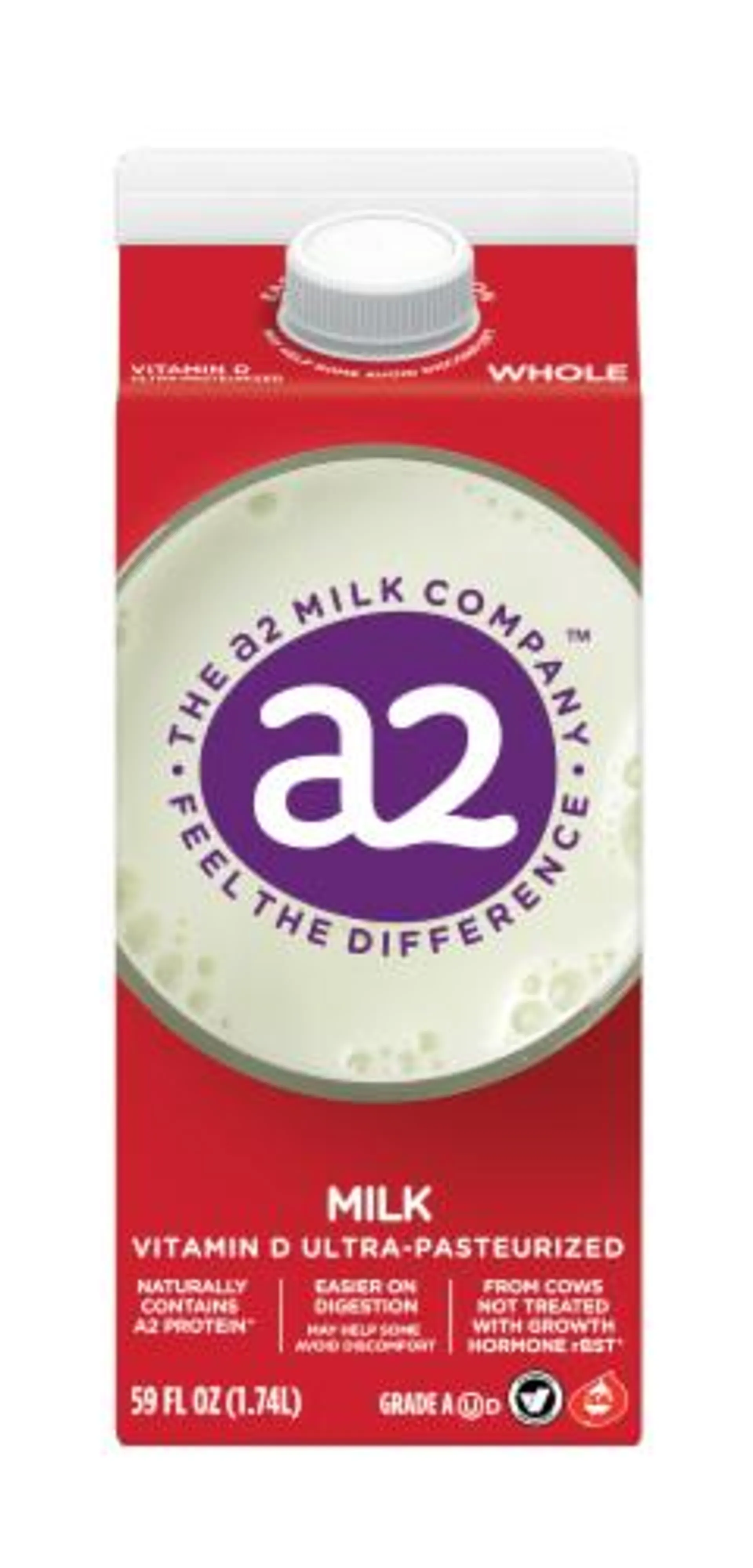 a2 Milk® Ultra-Pasteurized Whole Milk