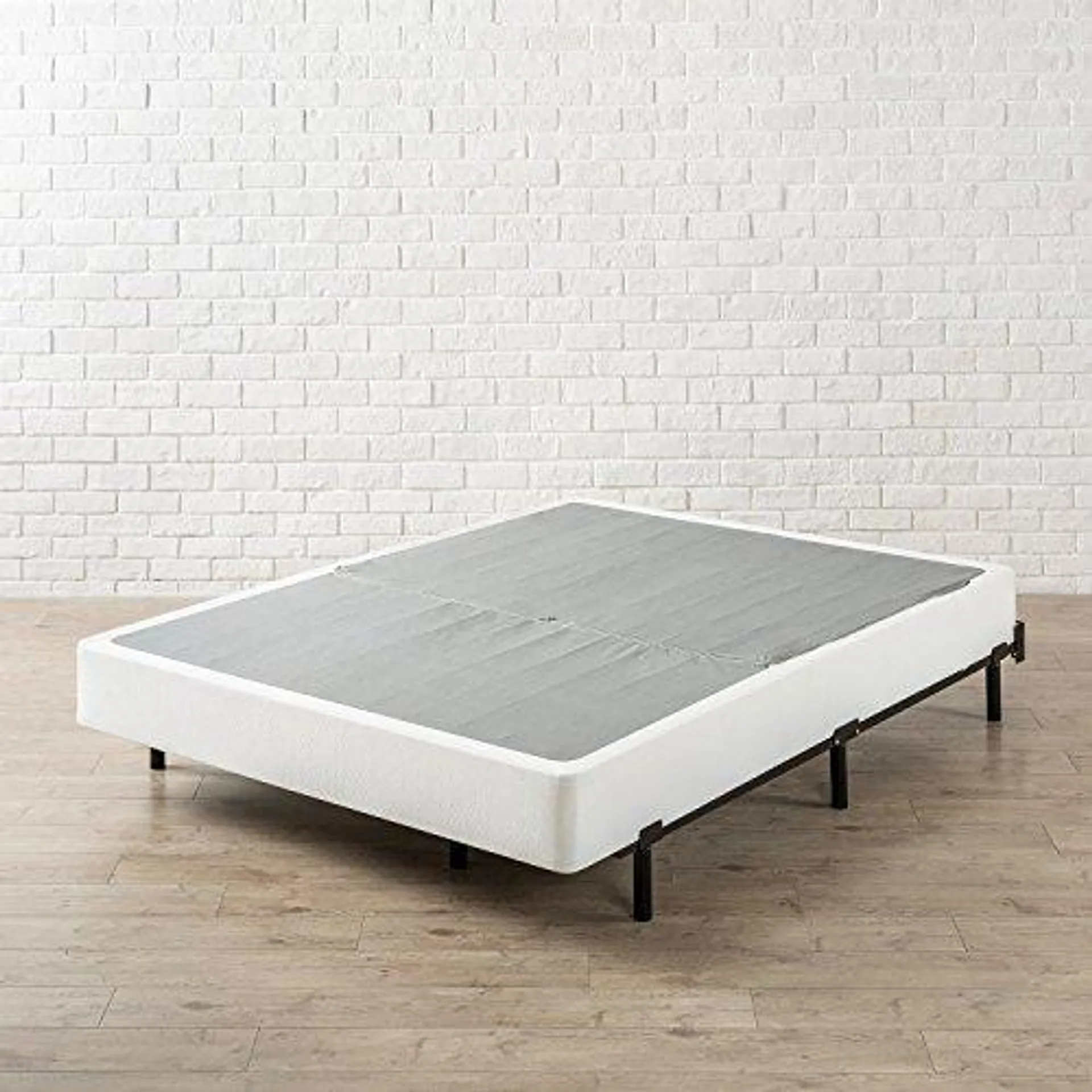 Zinus Paige Compack Adjustable 7 Inch Heavy Duty Bed Frame, for Box Spring and Mattress Sets, Fits Full Queen King