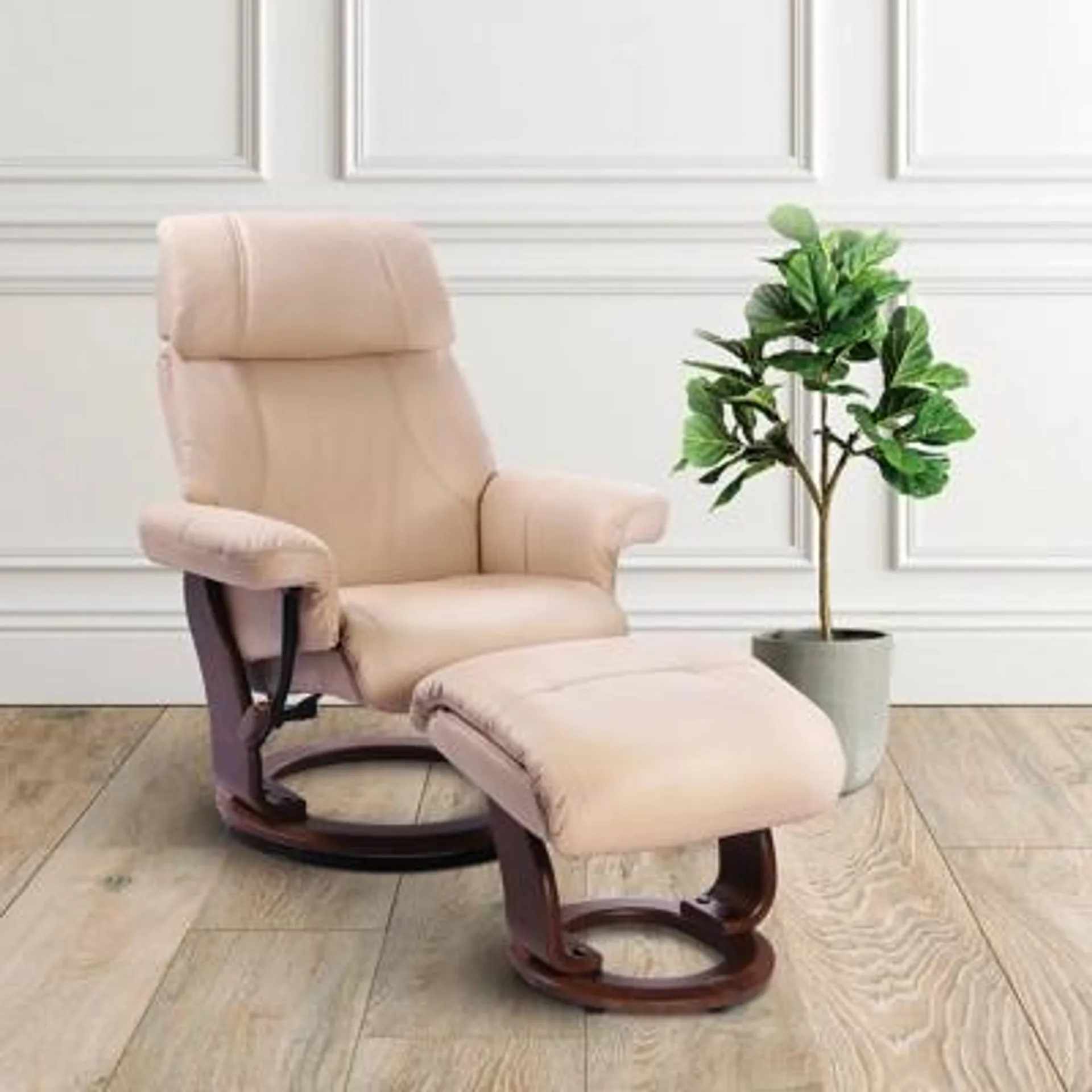 New Port Bella Manual Recliner with Ottoman