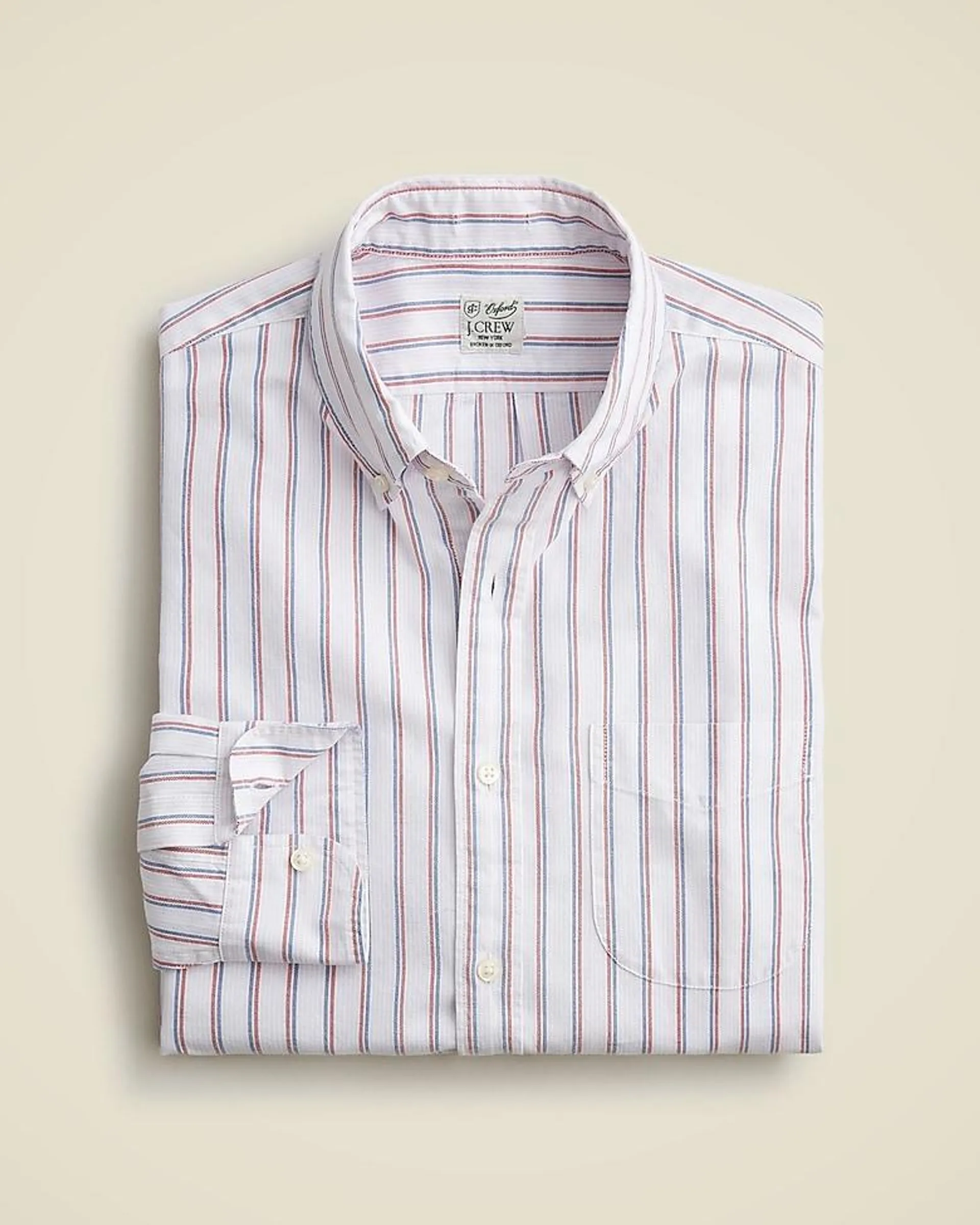 Slim Broken-in organic cotton oxford shirt