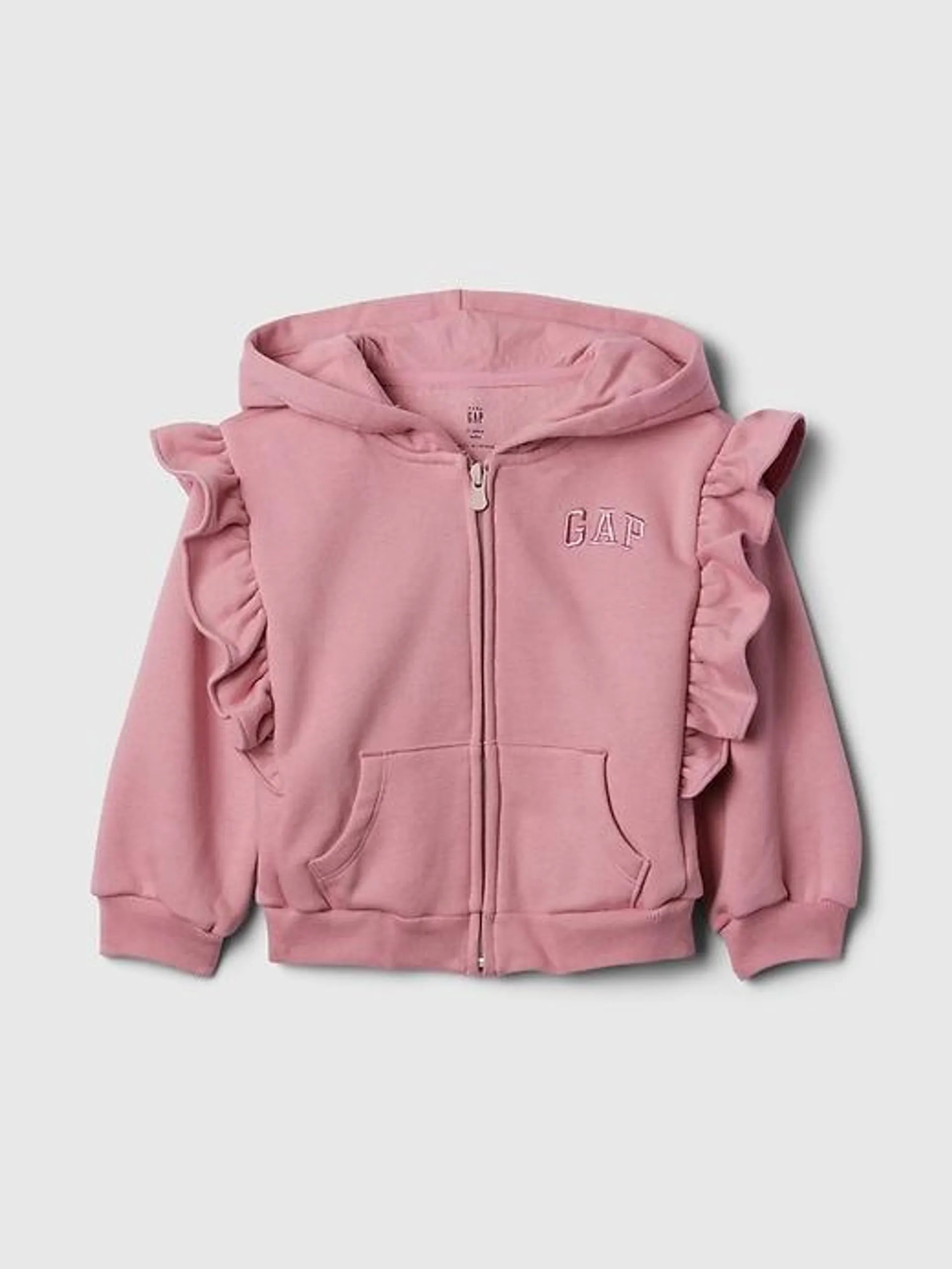 babyGap Logo Ruffle Zip Hoodie