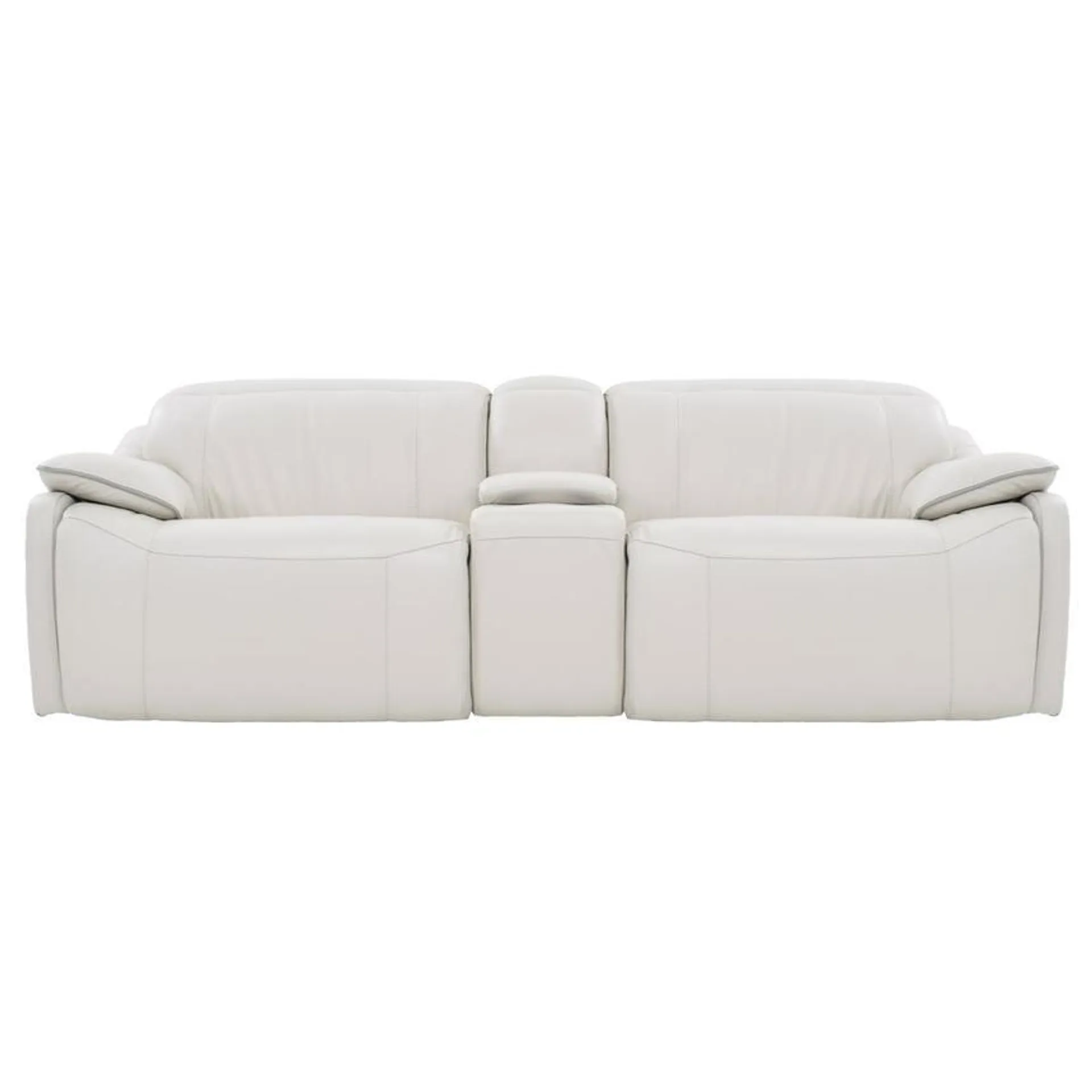 Leather Power Reclining Sofa w/Console