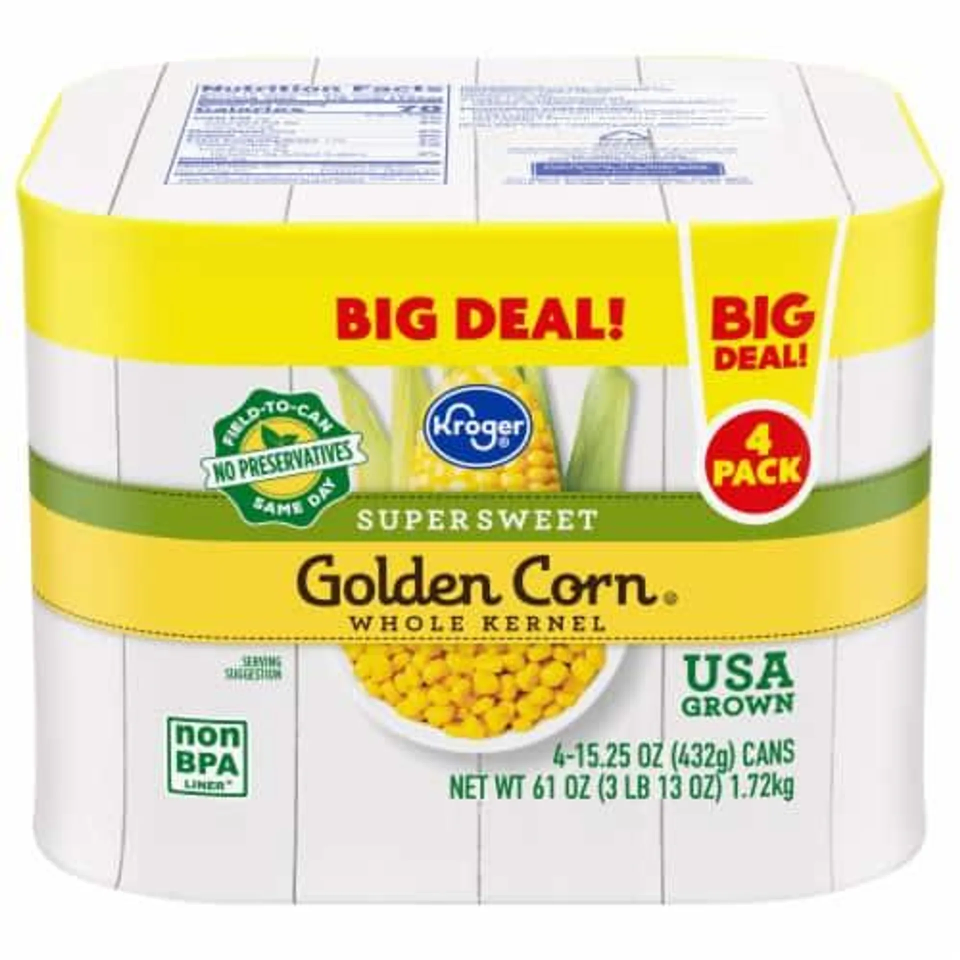 Kroger® Supersweet Whole Kernel Canned Golden Corn