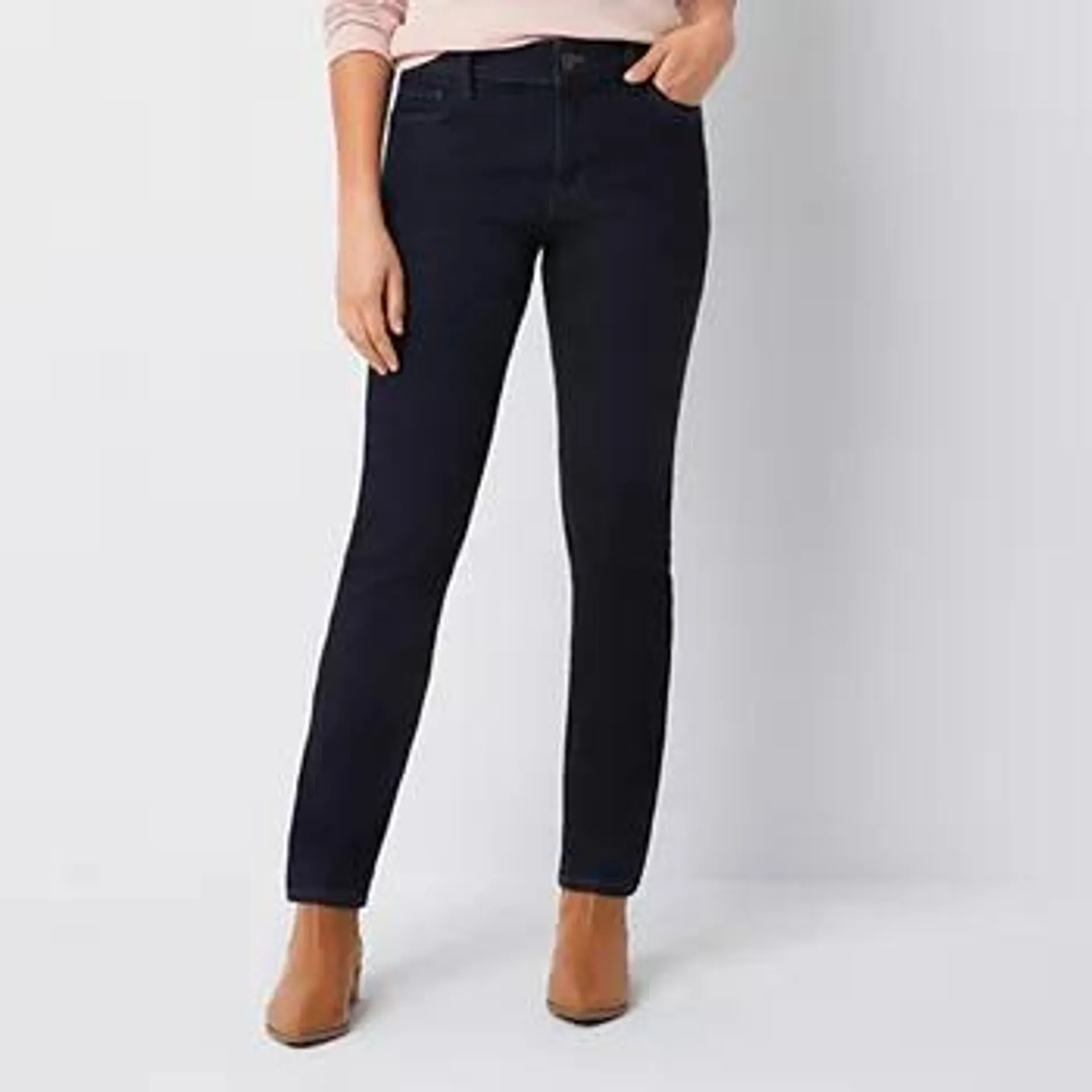 Liz Claiborne Womens Sara Mid Rise Slim Fit, Skinny Leg Jean