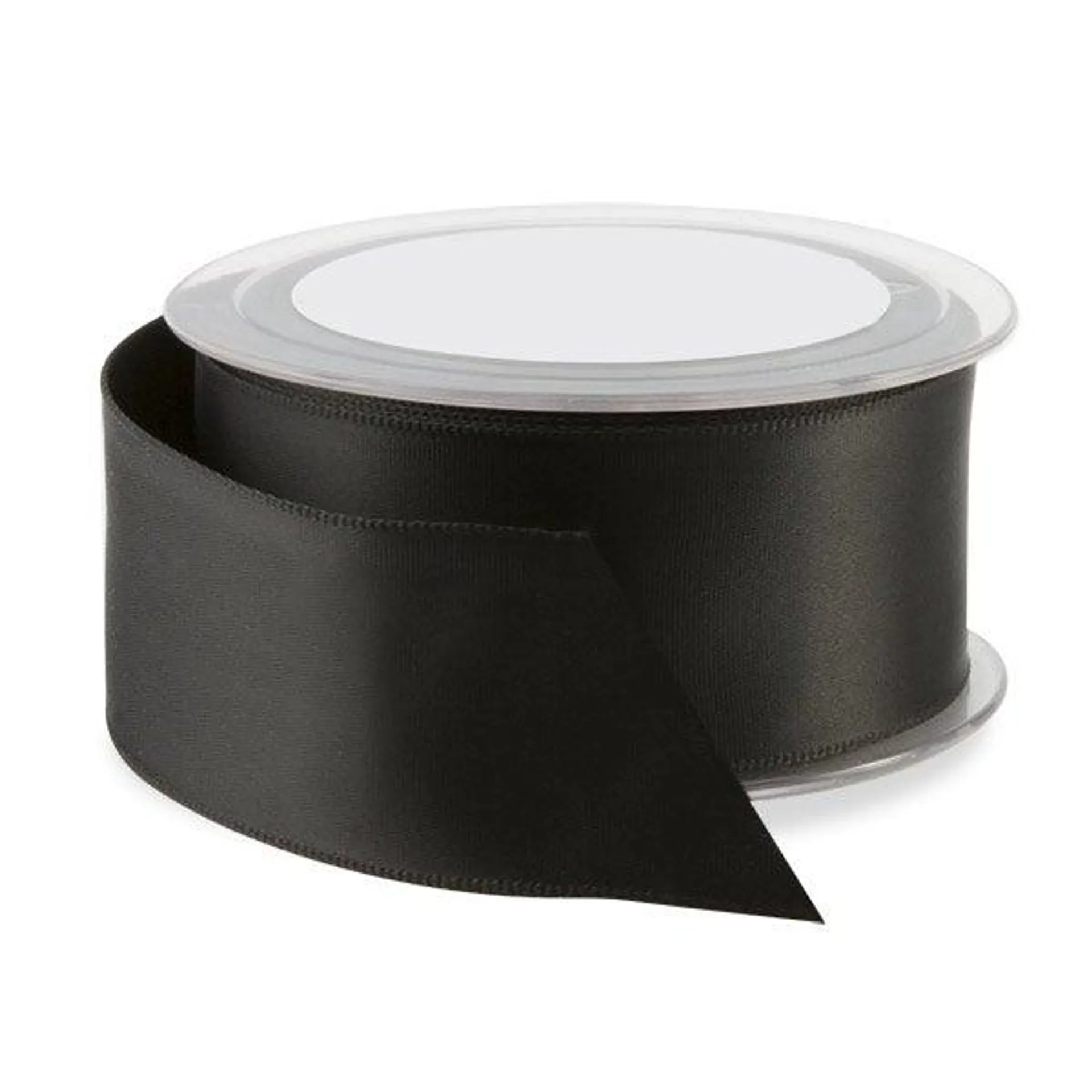 Double Face Satin Wired Ribbon Black