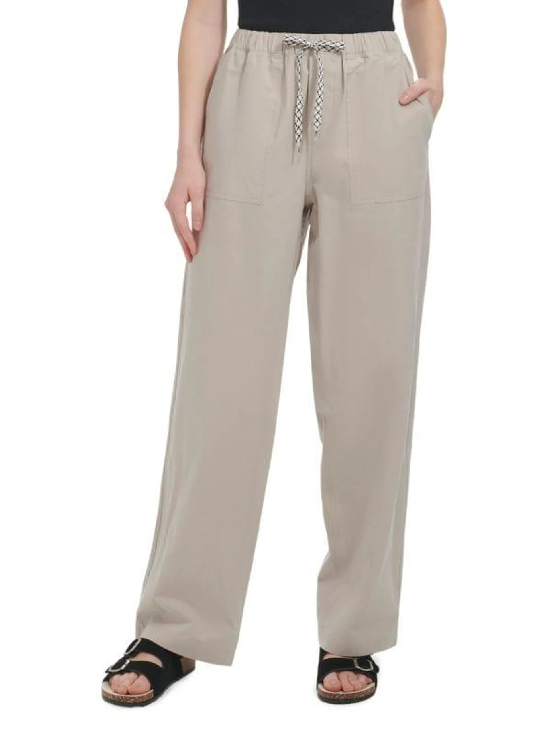 Poplin Drawstring Pants