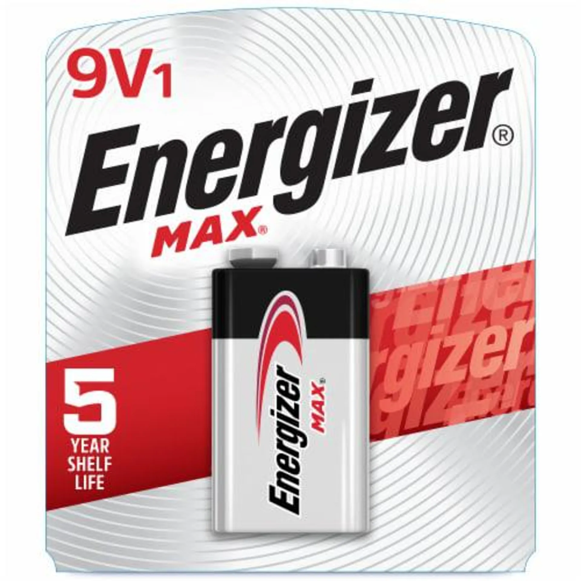 Energizer MAX 9V Batteries (1 Pack) 9 Volt Alkaline Batteries