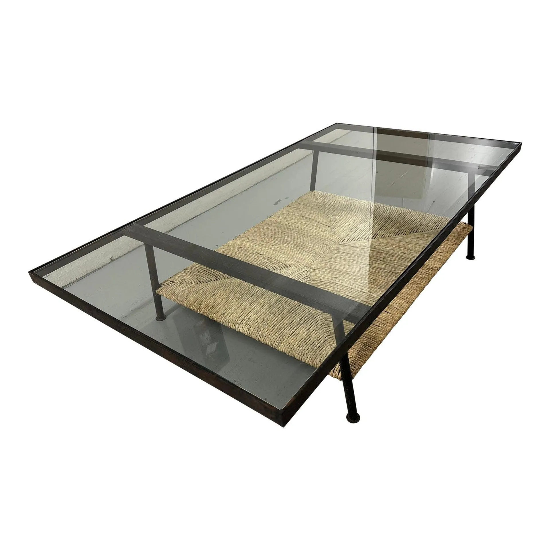 Glass and Iron Coffee Table From Hollywood at Home