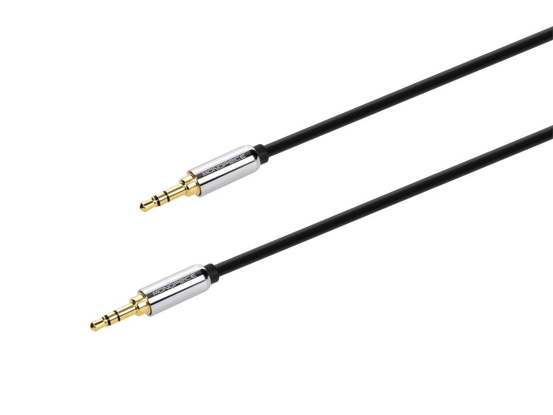 Monoprice 3ft Designed for Mobile 3.5mm Stereo Male to 3.5mm Stereo Male (Gold Plated) - Black