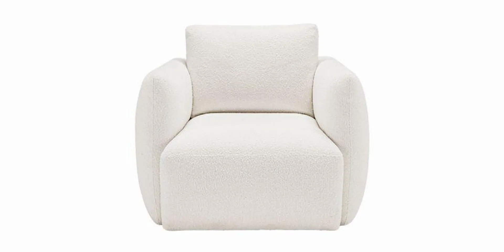 Gabriele Lounge Chair White Bouclé