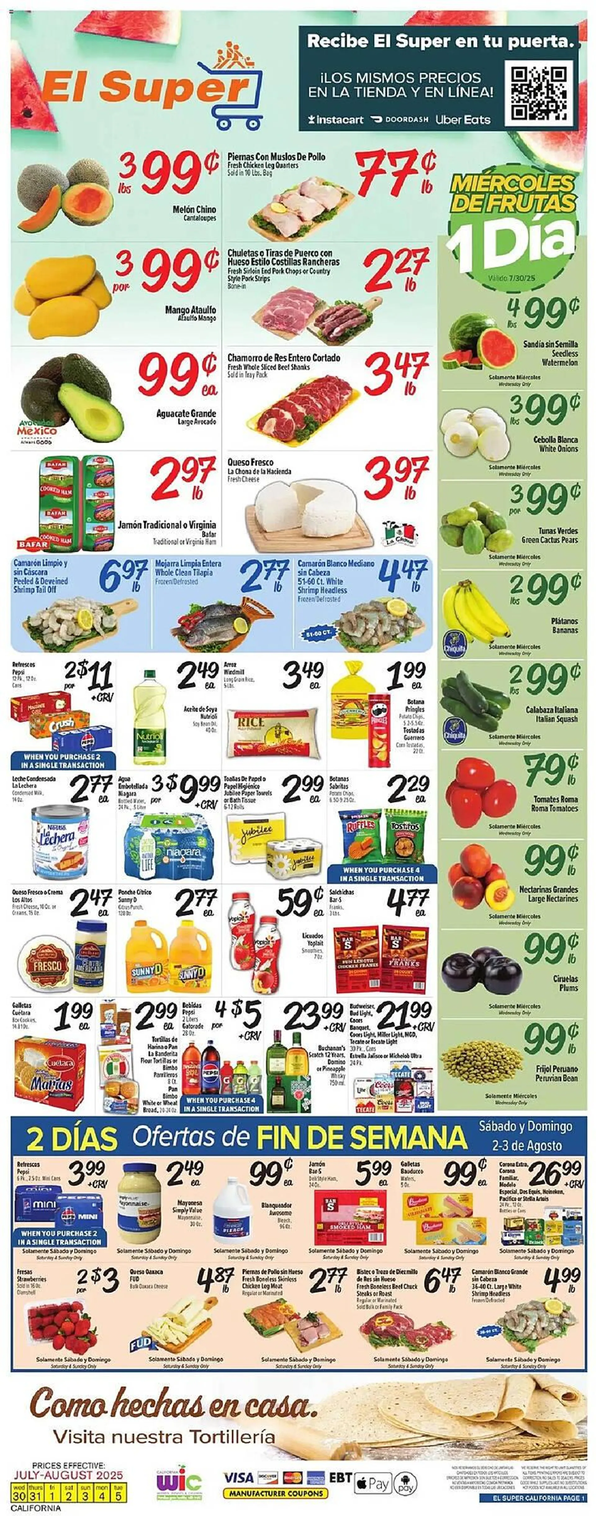 Weekly ad El Super Weekly Ad from July 30 to August 6 2025 - Page 1