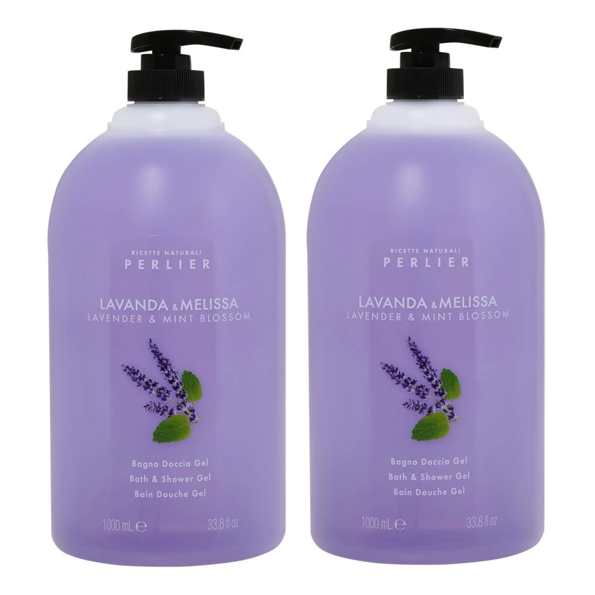 Perlier 1L Bath and Shower Gel 2-pack