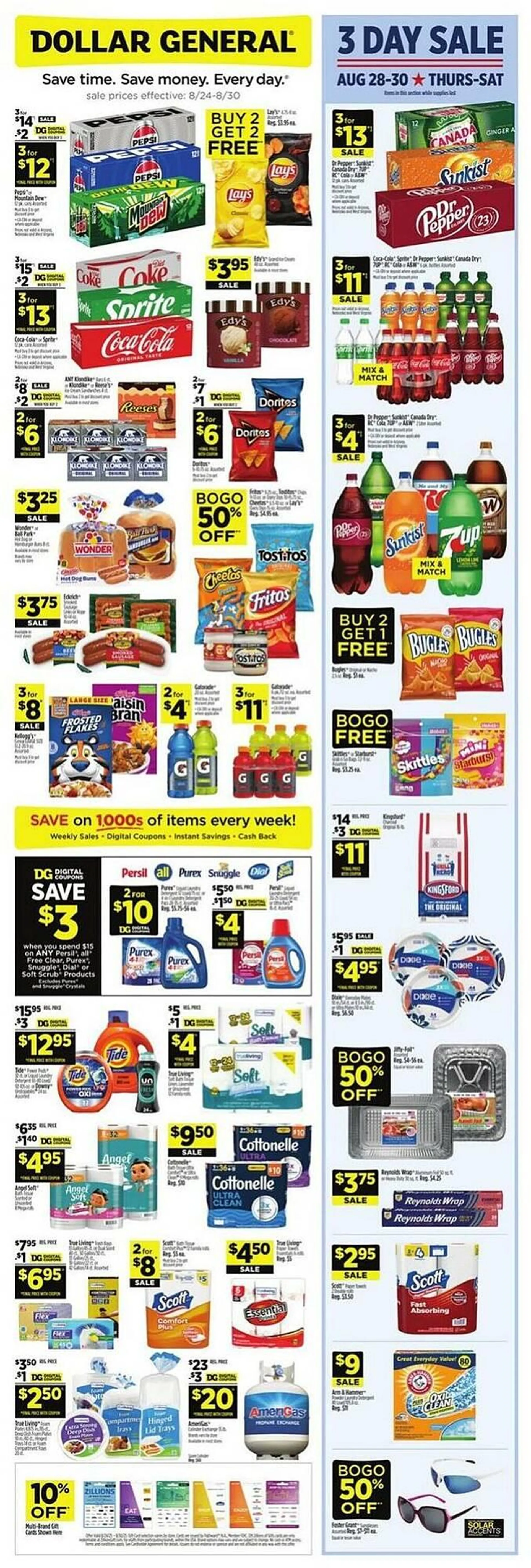 Weekly ad Dollar General Weekly Ad from August 24 to August 30 2025 - Page 1