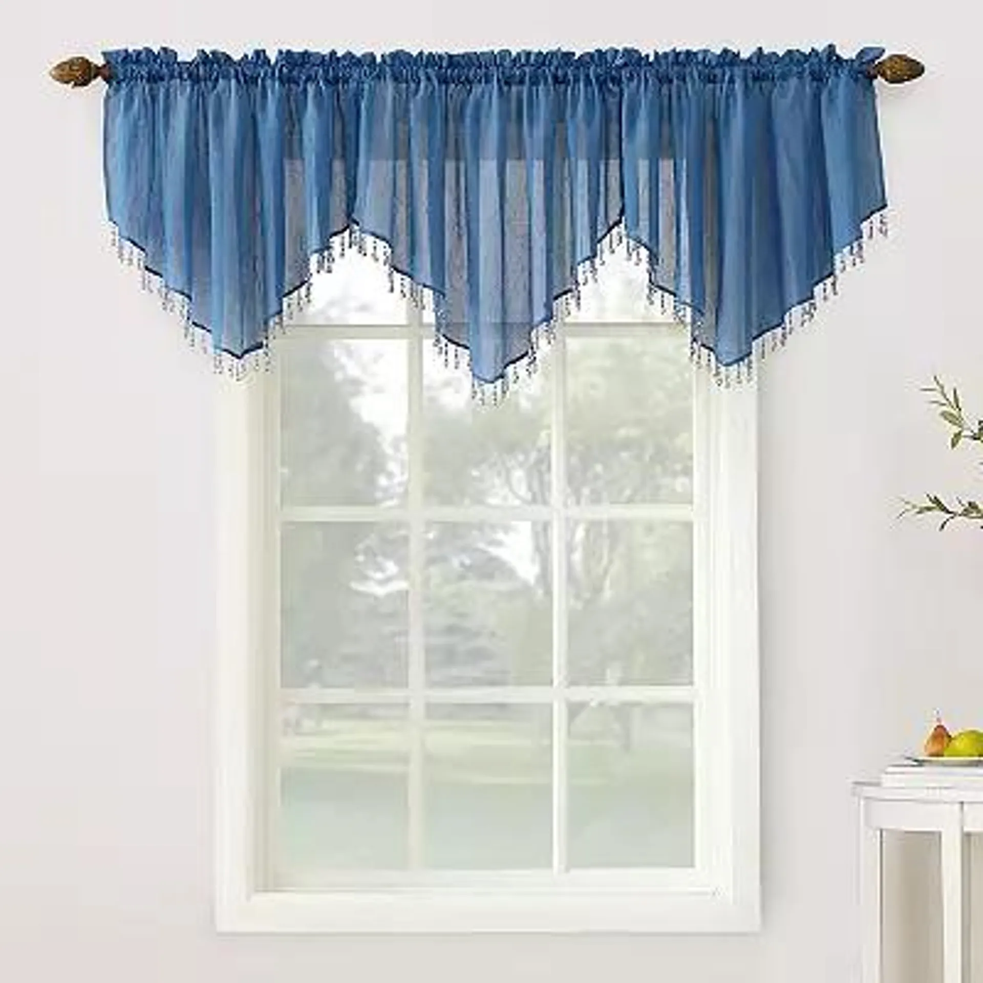 No. 918 Erica Crushed Sheer Voile Ascot Valance