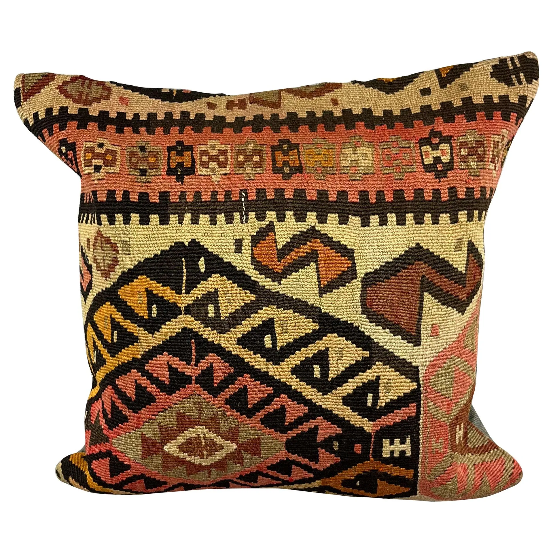 20 x 20 Kilim Pillow Turkish Cushion Natural Green Pillow Cushion Cover #6815