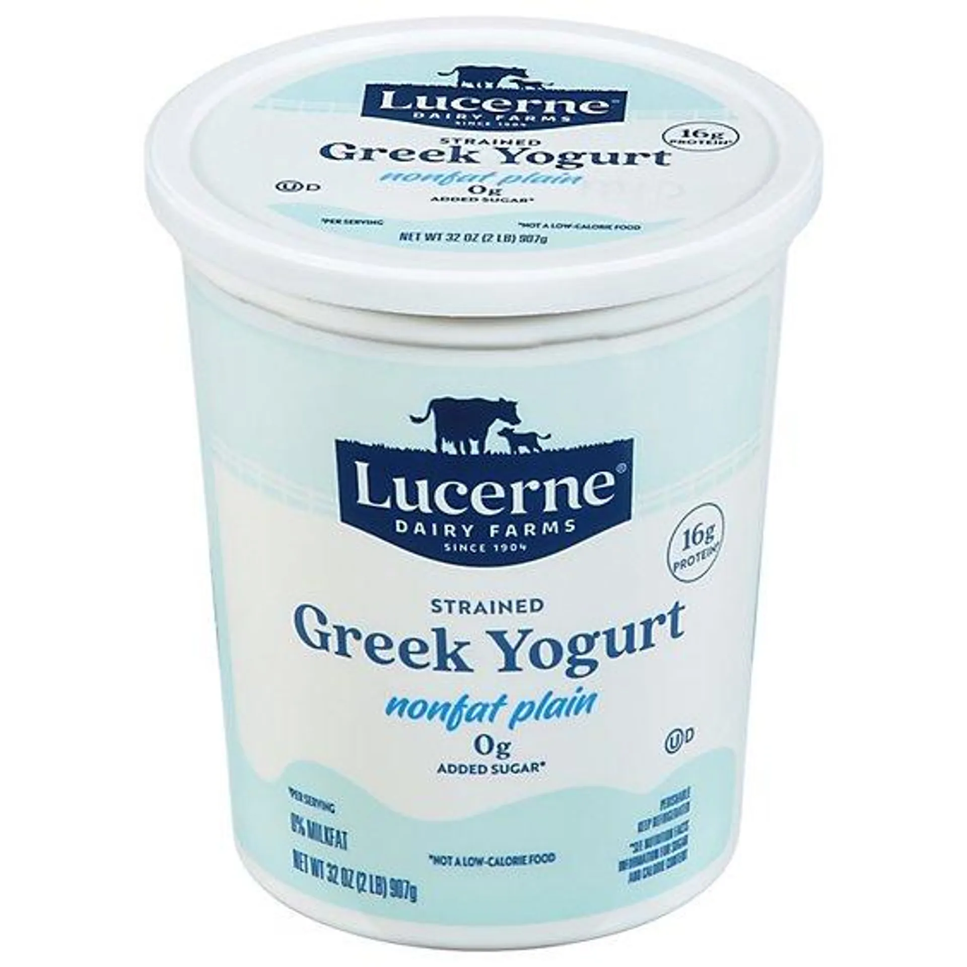 Lucerne Greek Yogurt Nonfat Plain - 32 Oz.