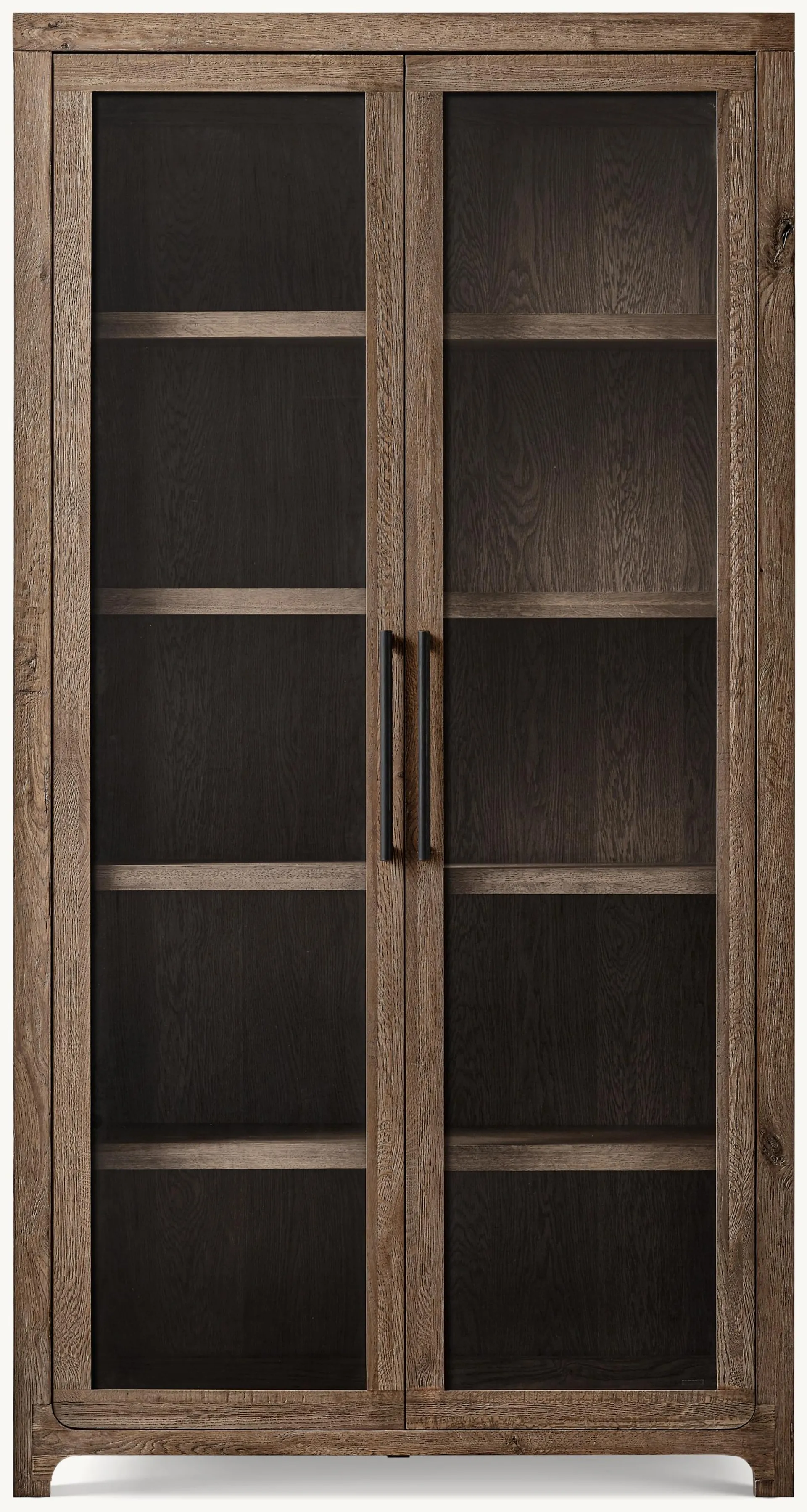 Davos Oak Glass Cabinet