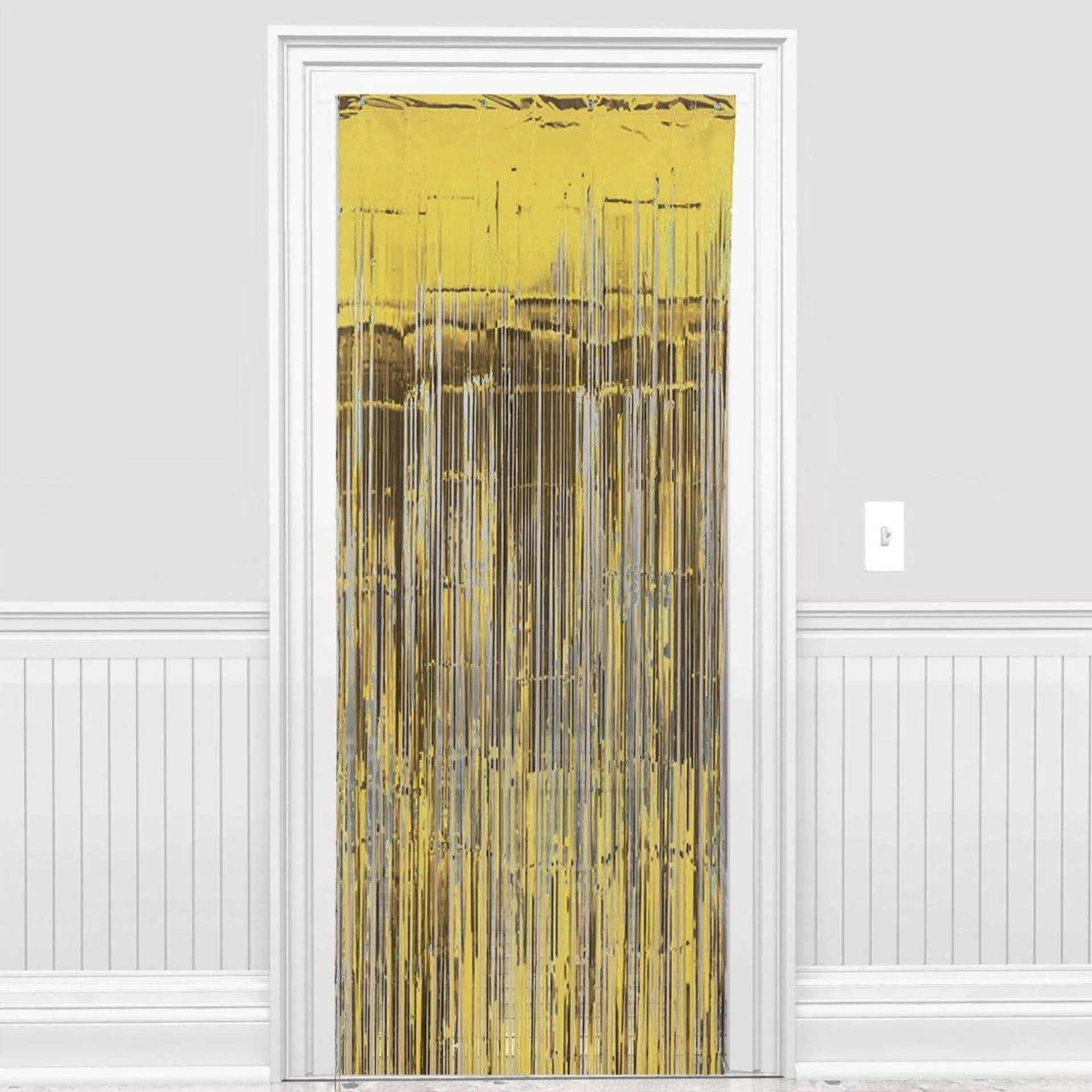 Gold Foil Fringe Doorway Curtain, 3ft x 8ft