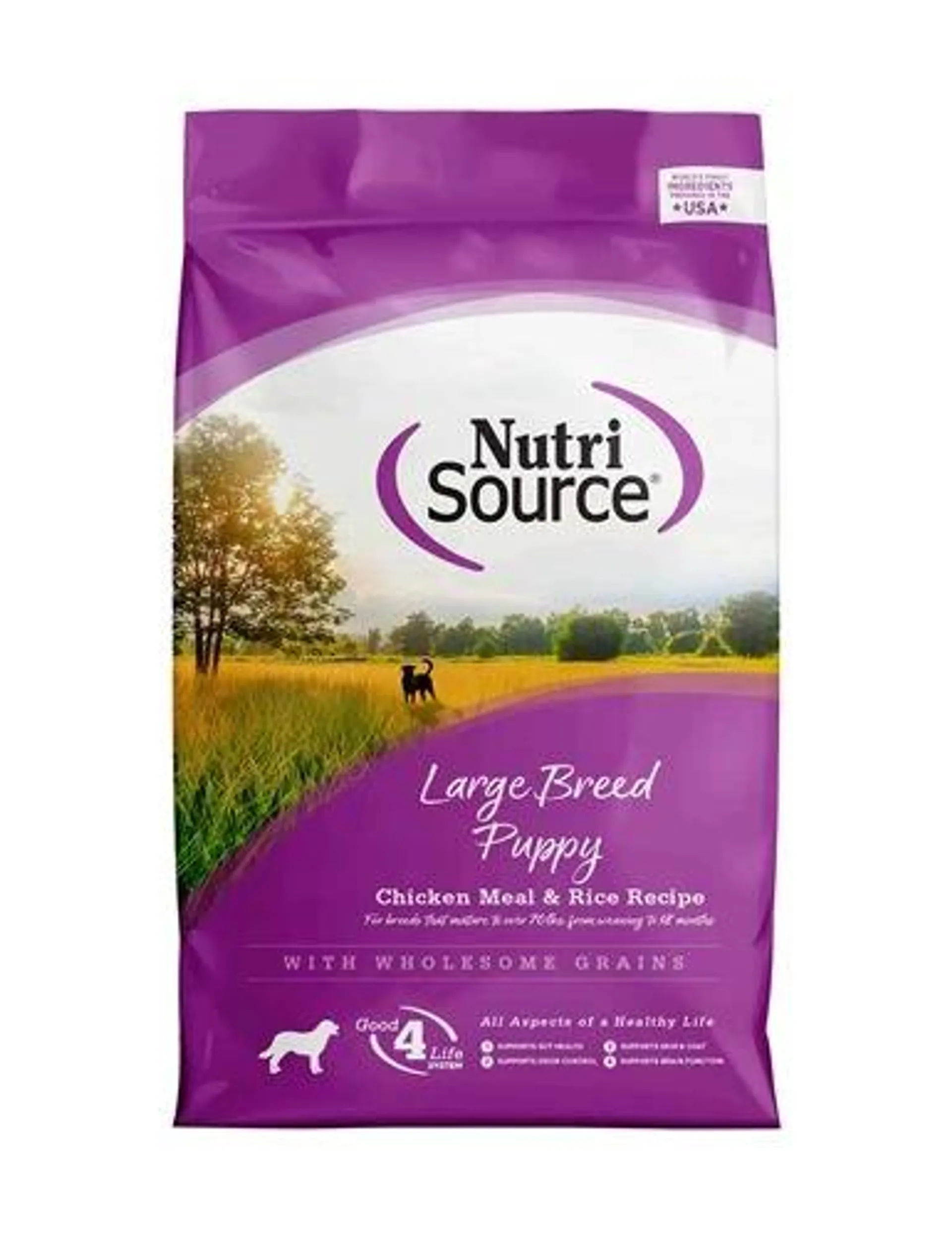 NutriSource Large Breed Dry Puppy Food, Chicken and Rice, 26 Pounds