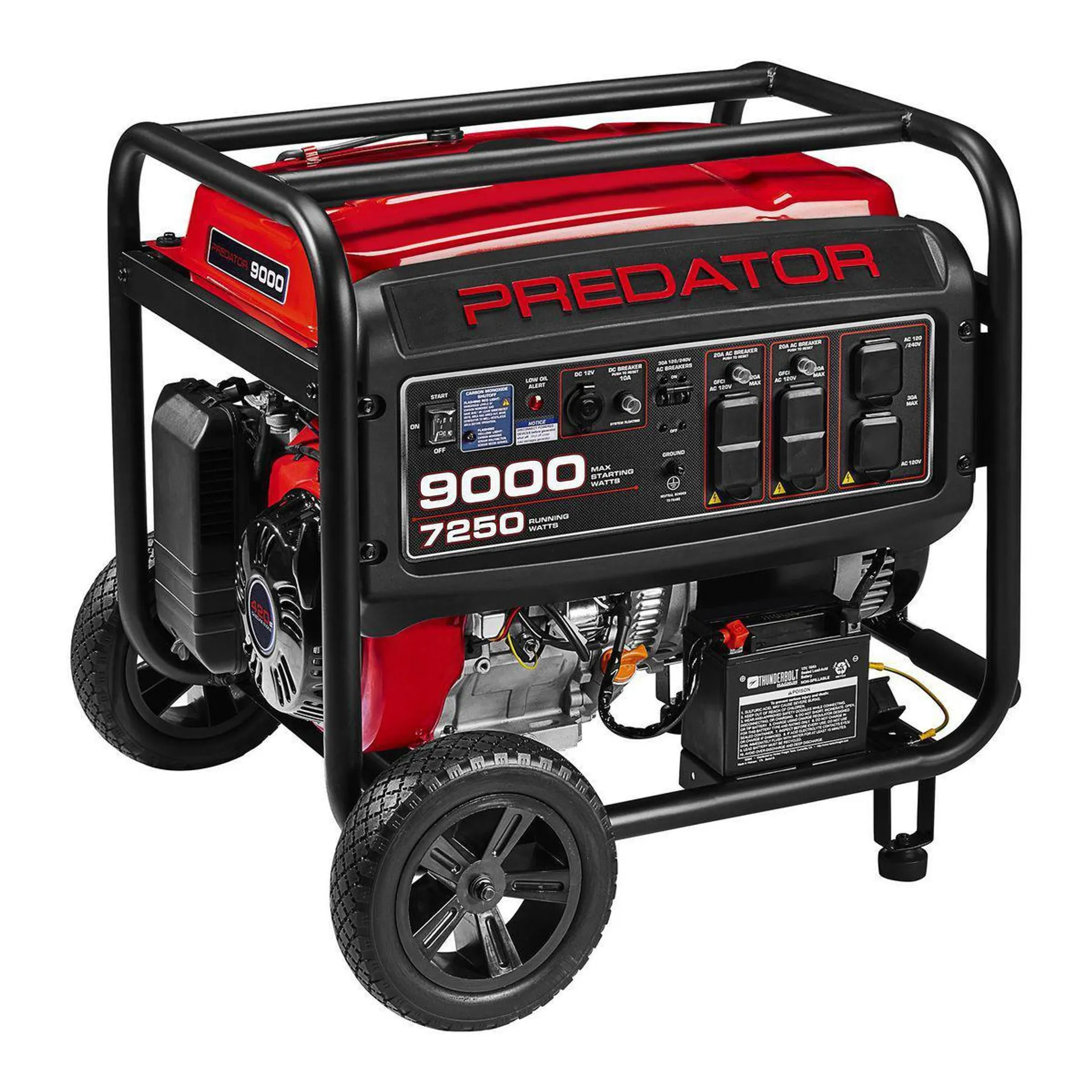 9000 Watt Gas Powered Portable Generator with CO SECURE Technology, EPA