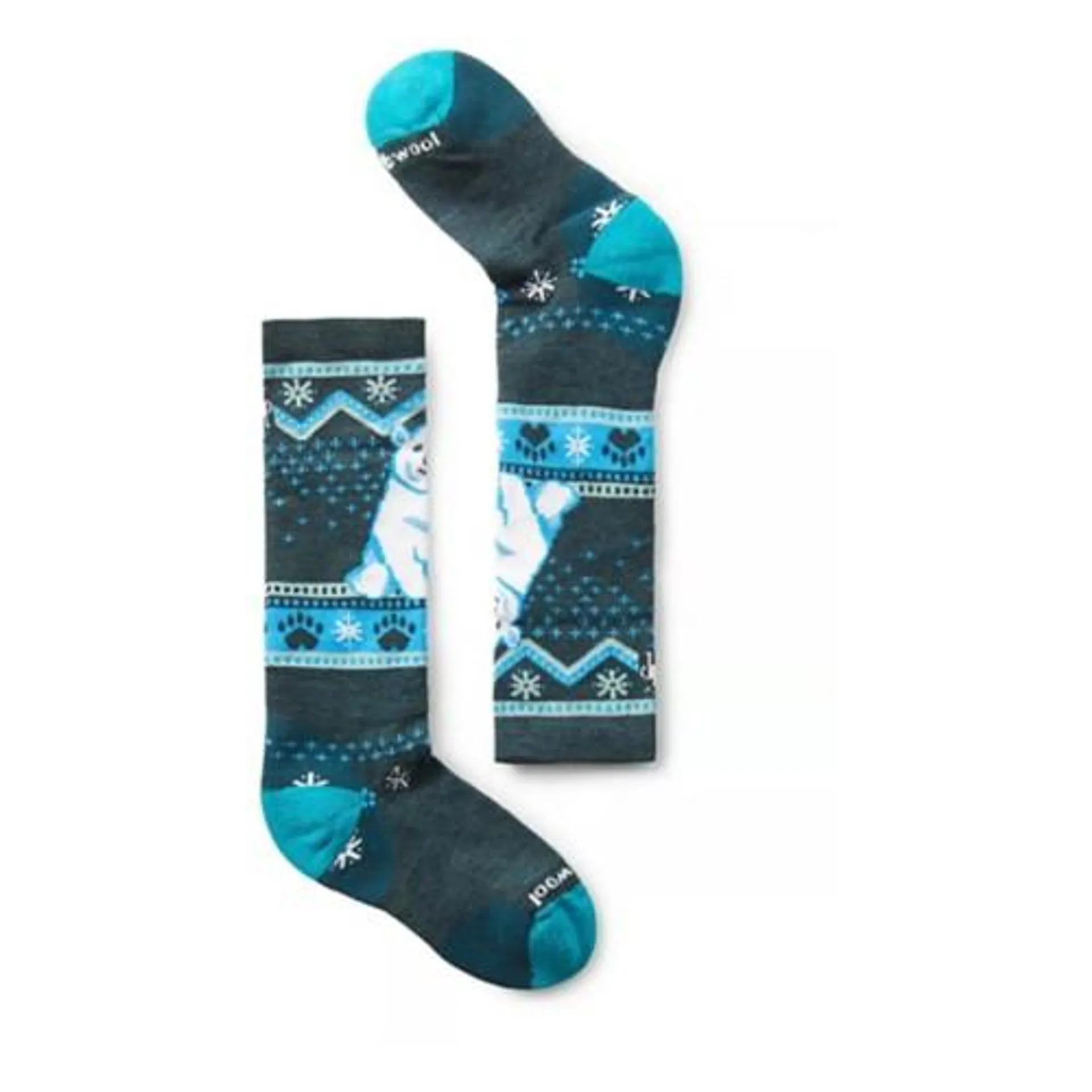 Kids' Smartwool Wintersport Full Cushion Polar Bear Pattern Knee High Skiing Socks