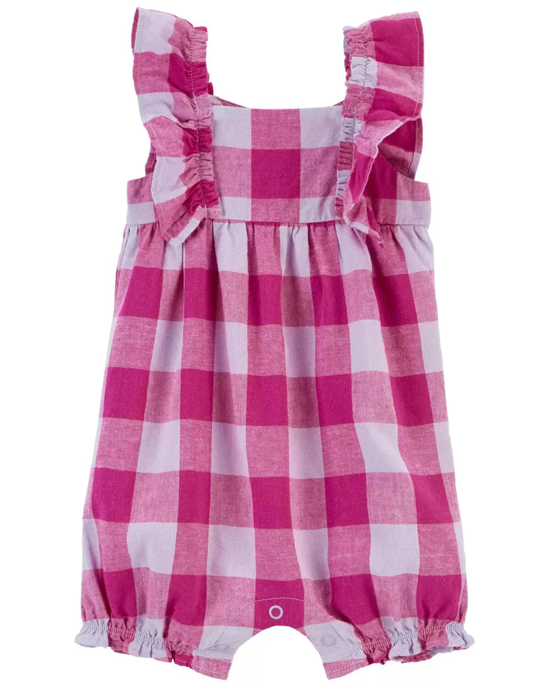 Baby Plaid Romper Made With LENZING™ ECOVERO™