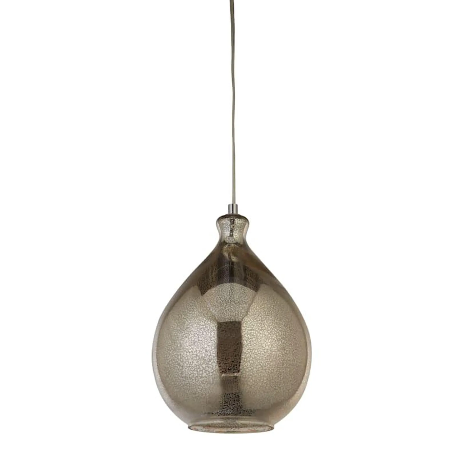 Mercury Glass Hardwire Pendant Light, 12"