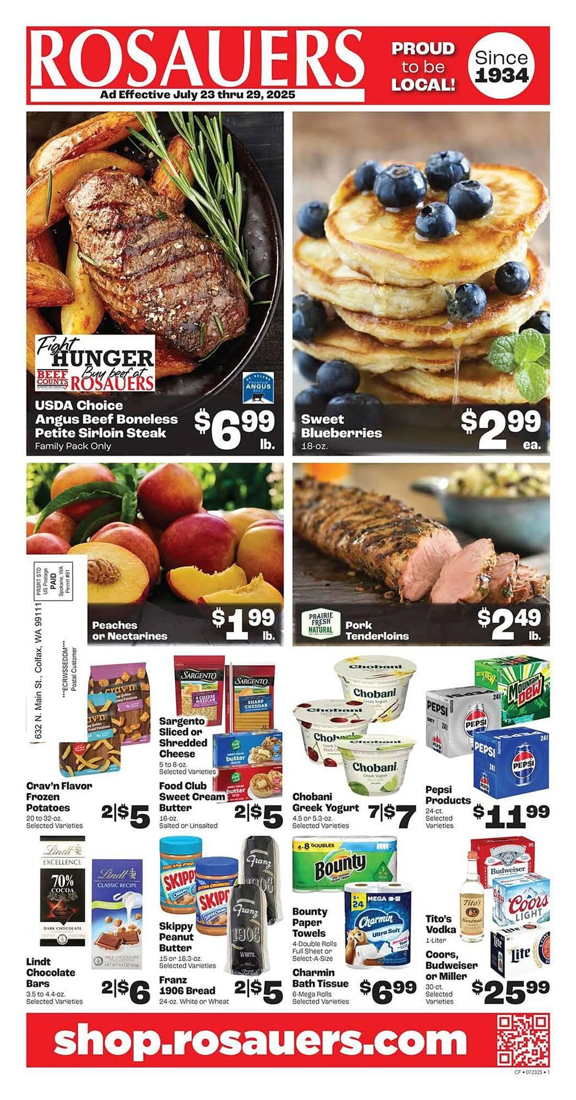 Weekly ad Rosauers Weekly Ad from July 23 to July 29 2025 - Page 1