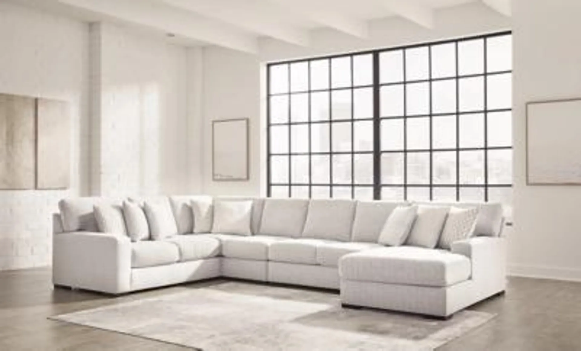 Larce 5-Piece Performance Fabric Sectional with Chaise