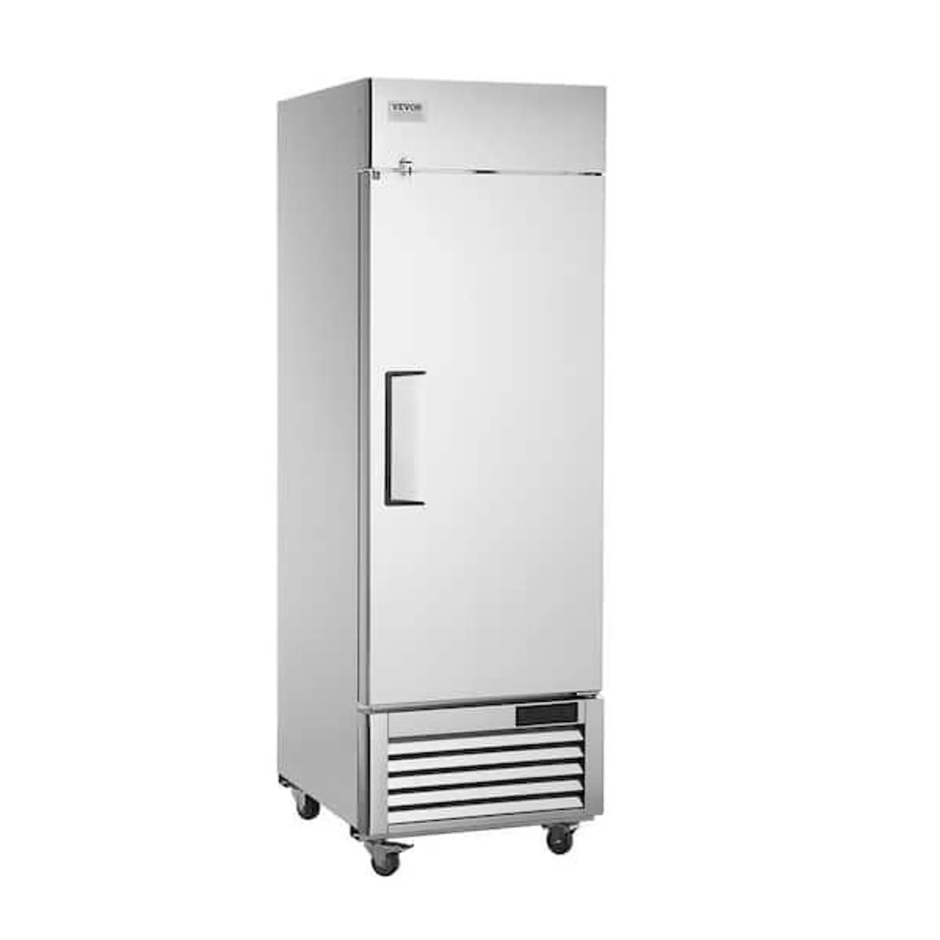 Commercial Freezer 19.32 Cu. Ft. Reach In 27 in. W Upright Freezer Single Door Auto-Defrost Stainless Steel 4 Wheels