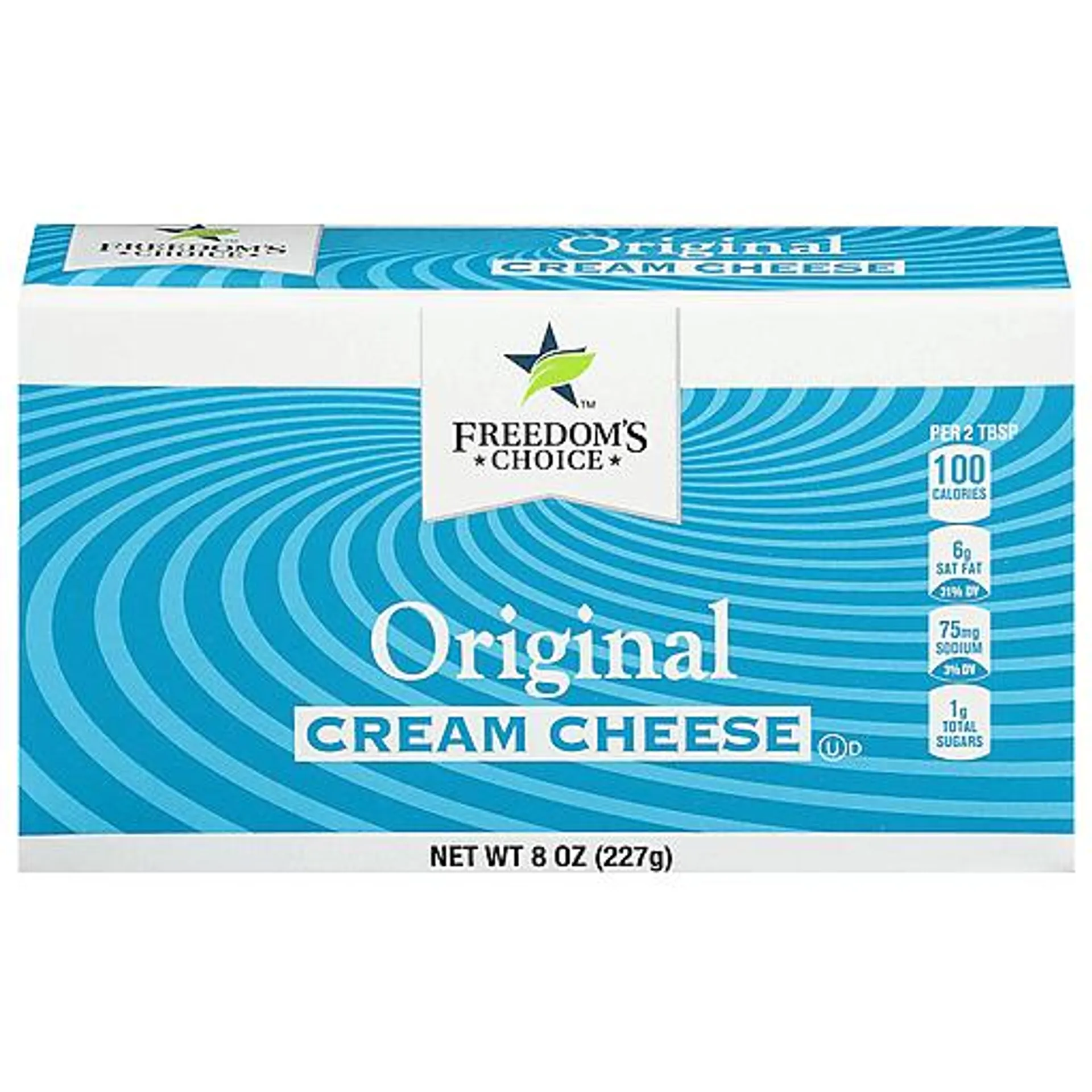 Freedom&#039;s Choice Plain Cream Cheese 8 oz brick