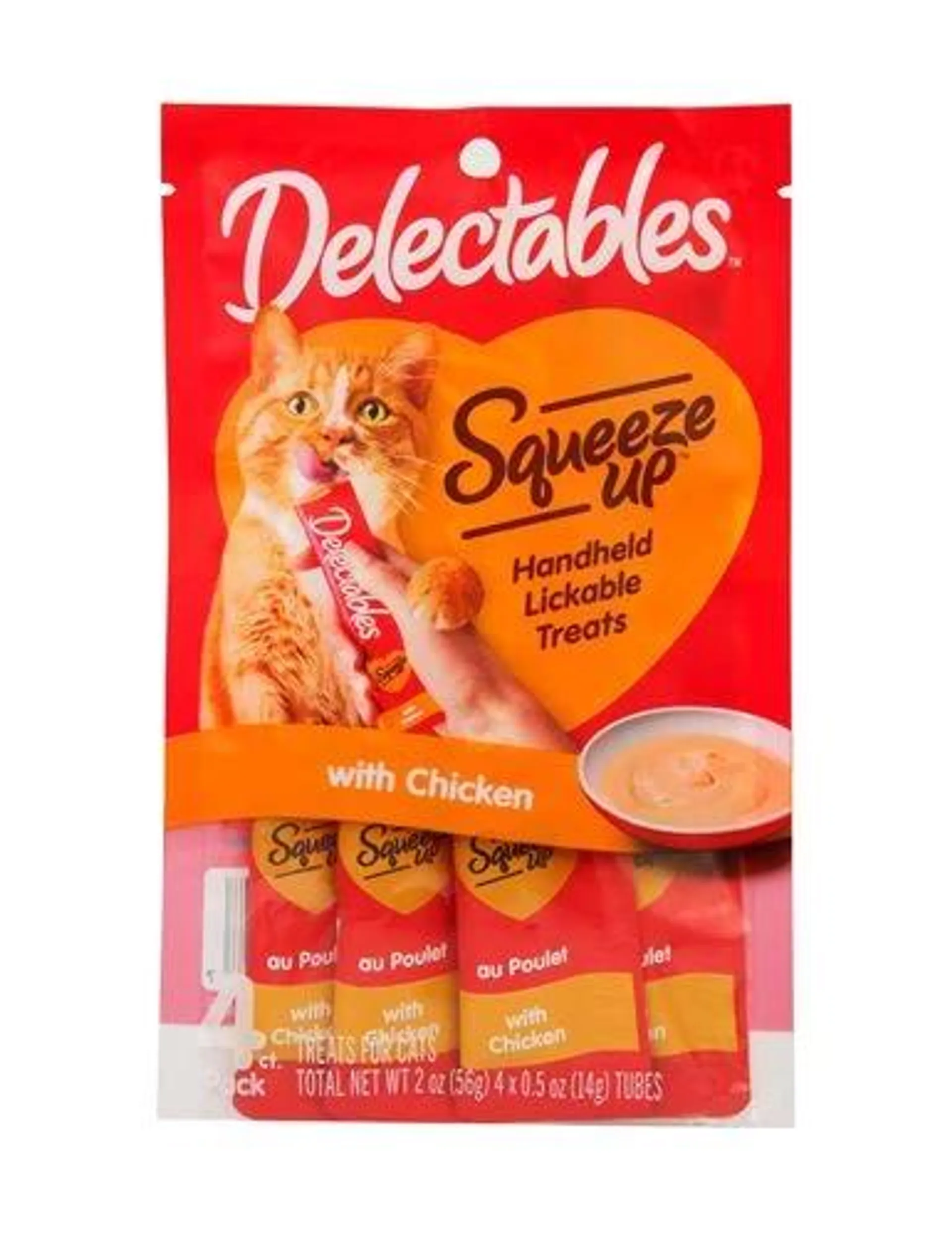 Hartz Delectables Chicken Squeeze Up Cat Treat, 0.5 Ounces