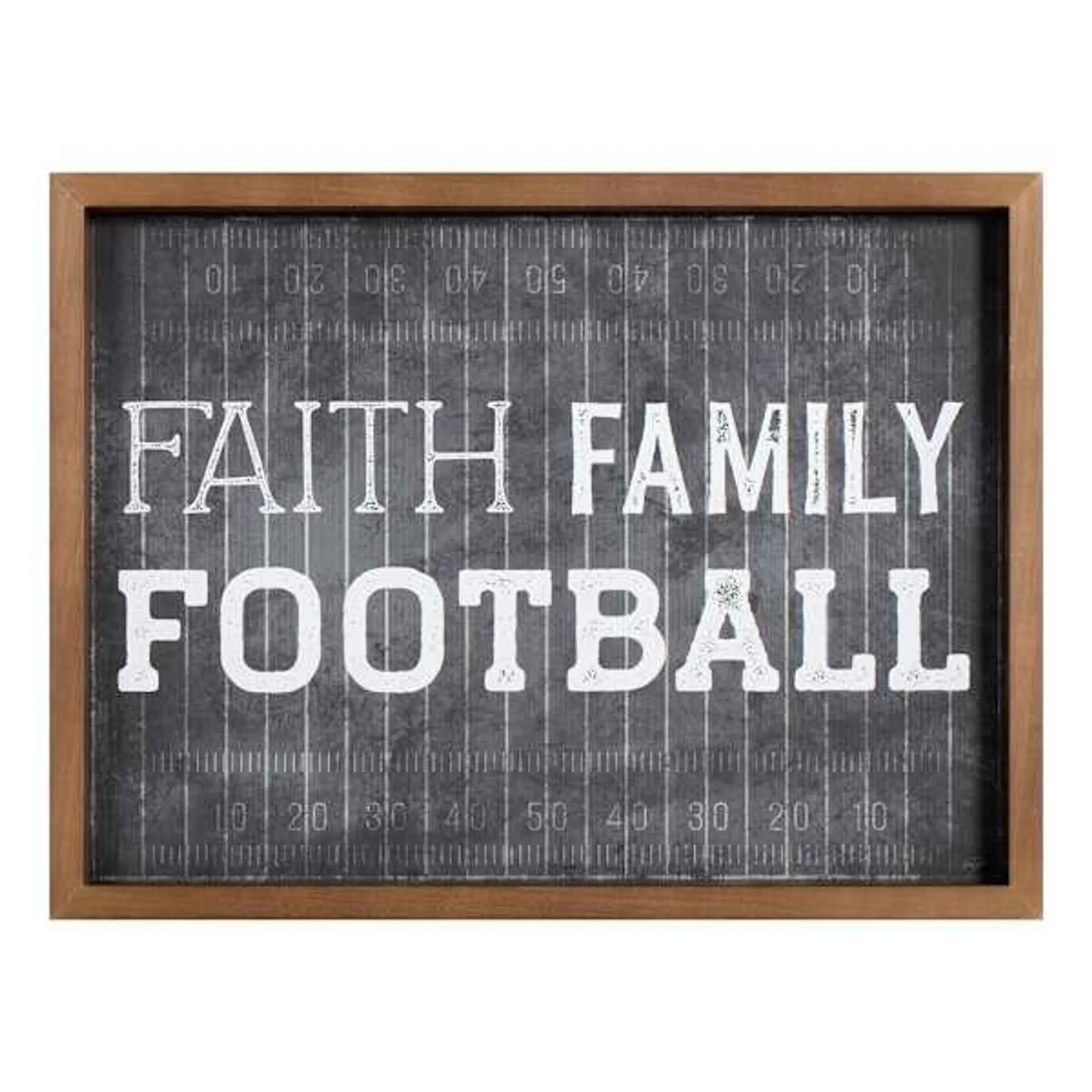 Framed Faith, Family, Football Wall Art, 16x12