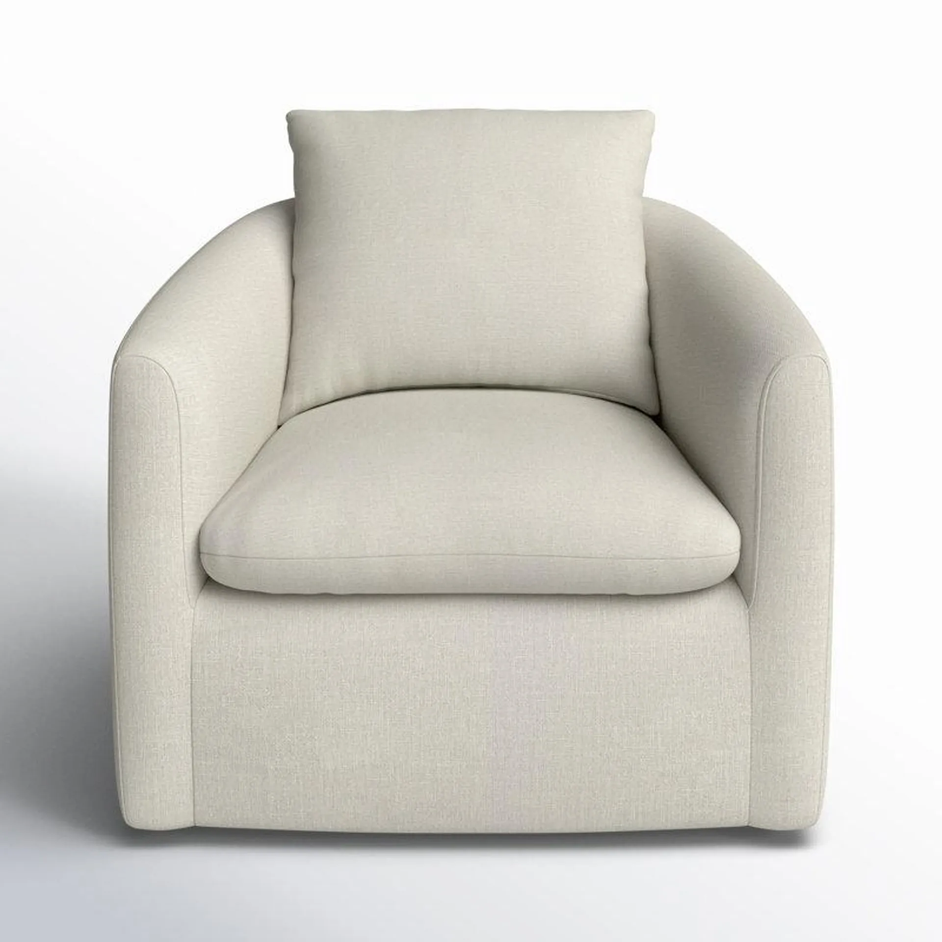 Menta Upholstered Swivel Barrel Chair