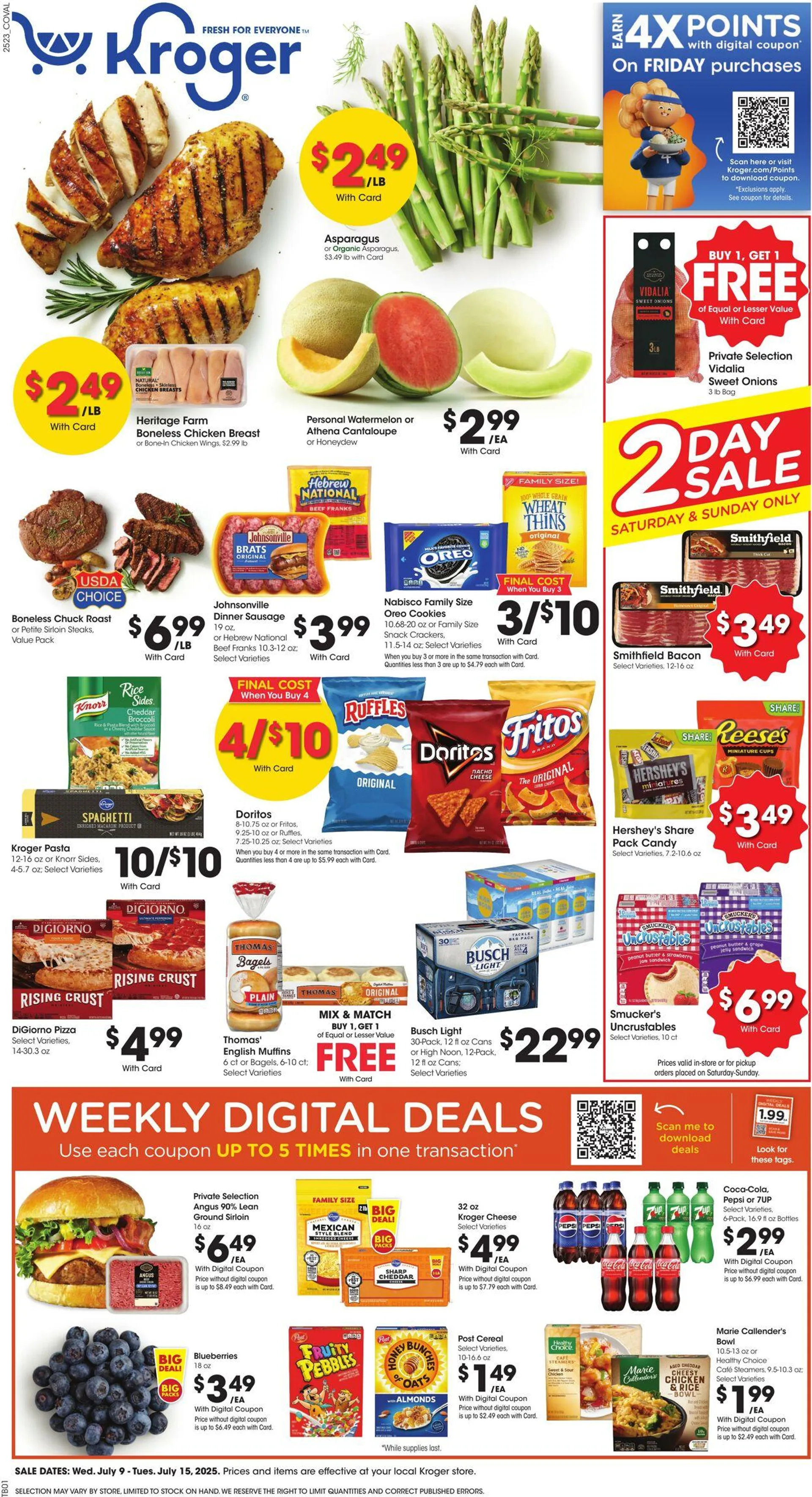 Weekly ad Kroger Current weekly ad from July 9 to July 15 2025 - Page 1