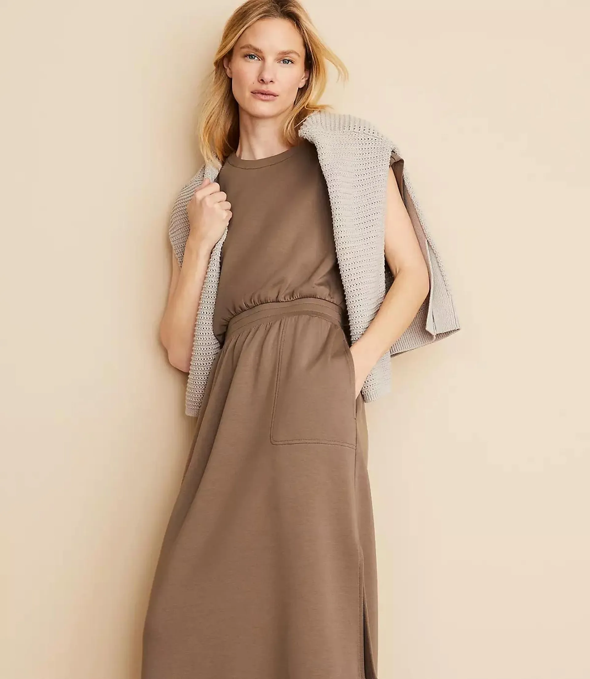 Lou & Grey Scubasoft Midi Pocket Dress