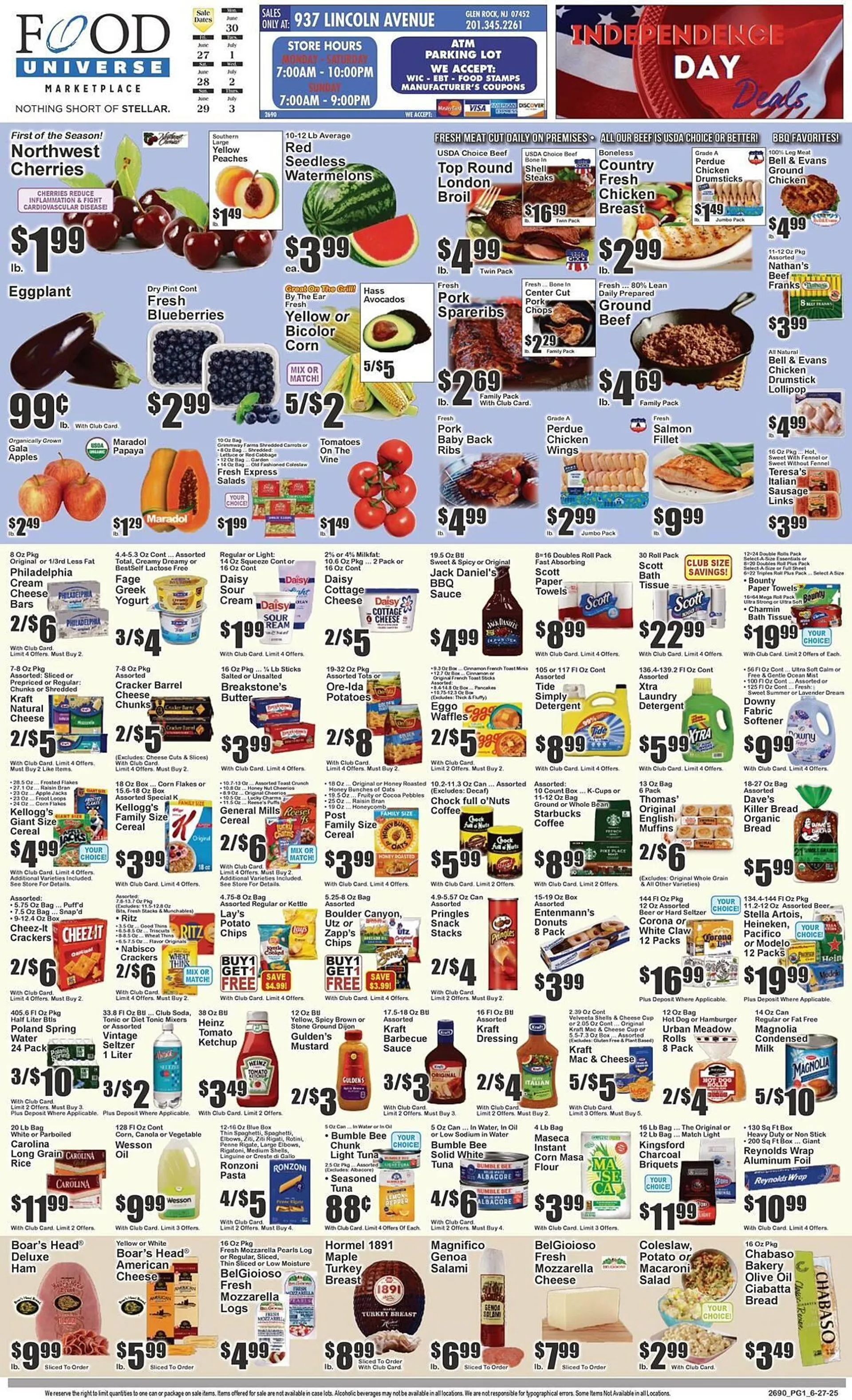 Weekly ad Food Universe Weekly Ad from June 30 to July 3 2025 - Page 1