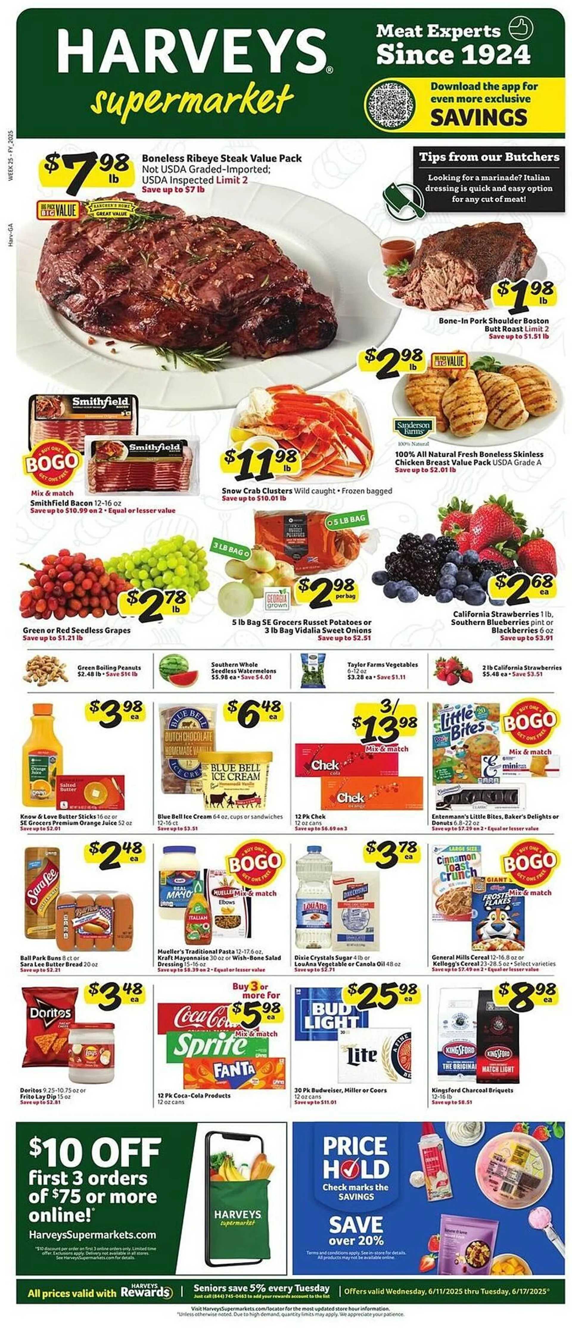 Weekly ad Harveys Supermarkets Weekly Ad from June 11 to June 17 2025 - Page 1