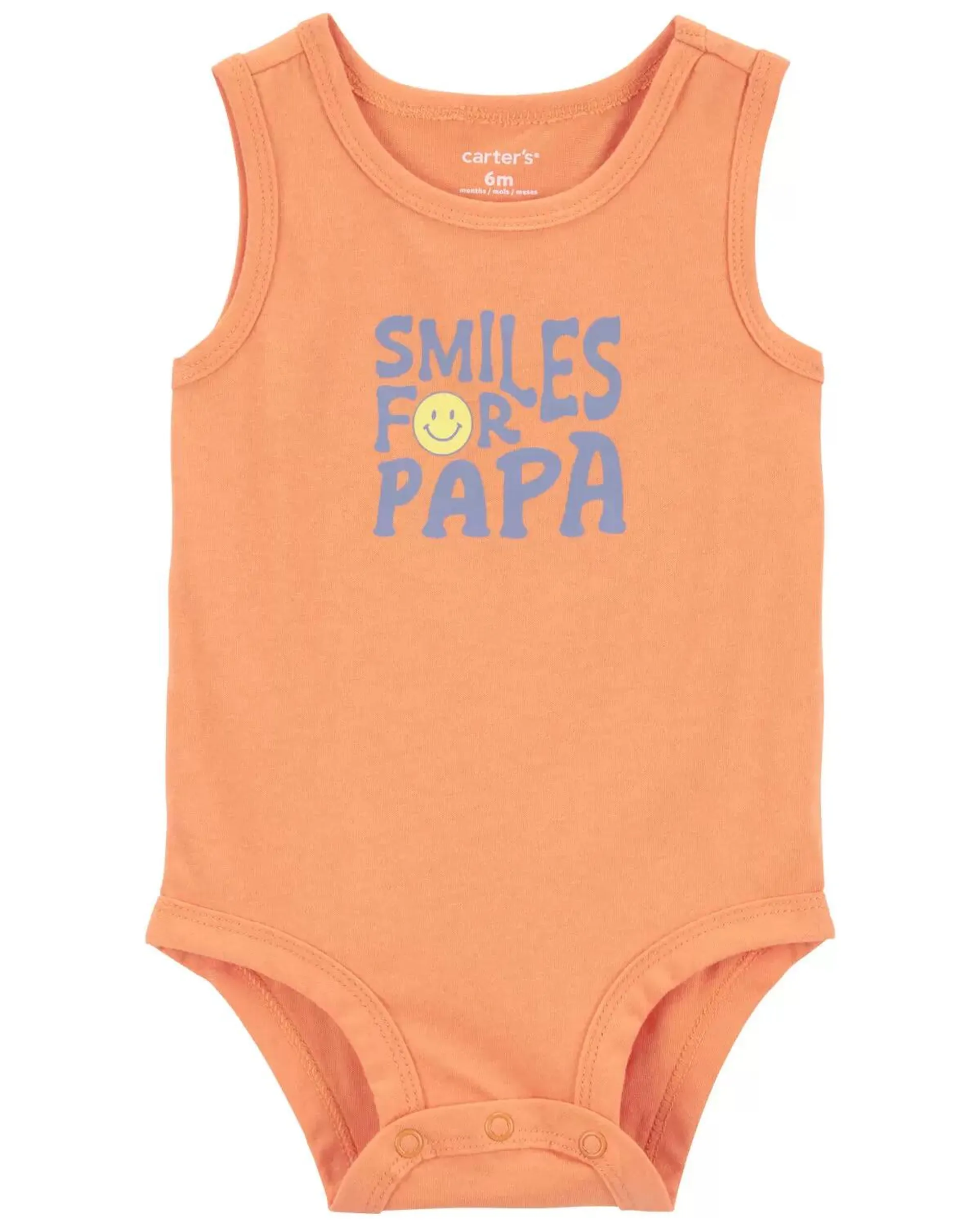 Baby 'Smiles For Papa' Sleeveless Bodysuit