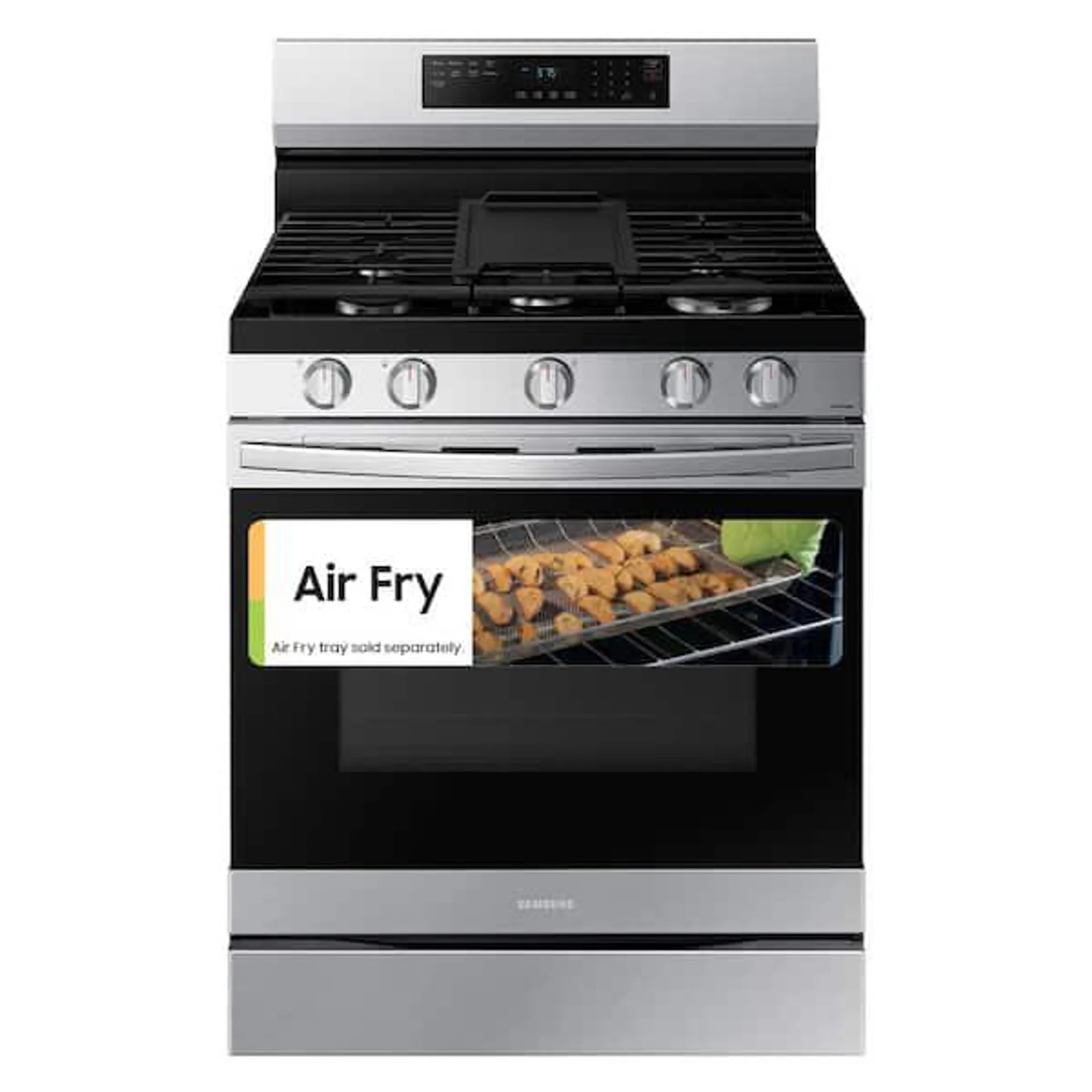 6 cu. ft. Smart Wi-Fi Enabled Convection Gas Range with No Preheat AirFry in Stainless Steel