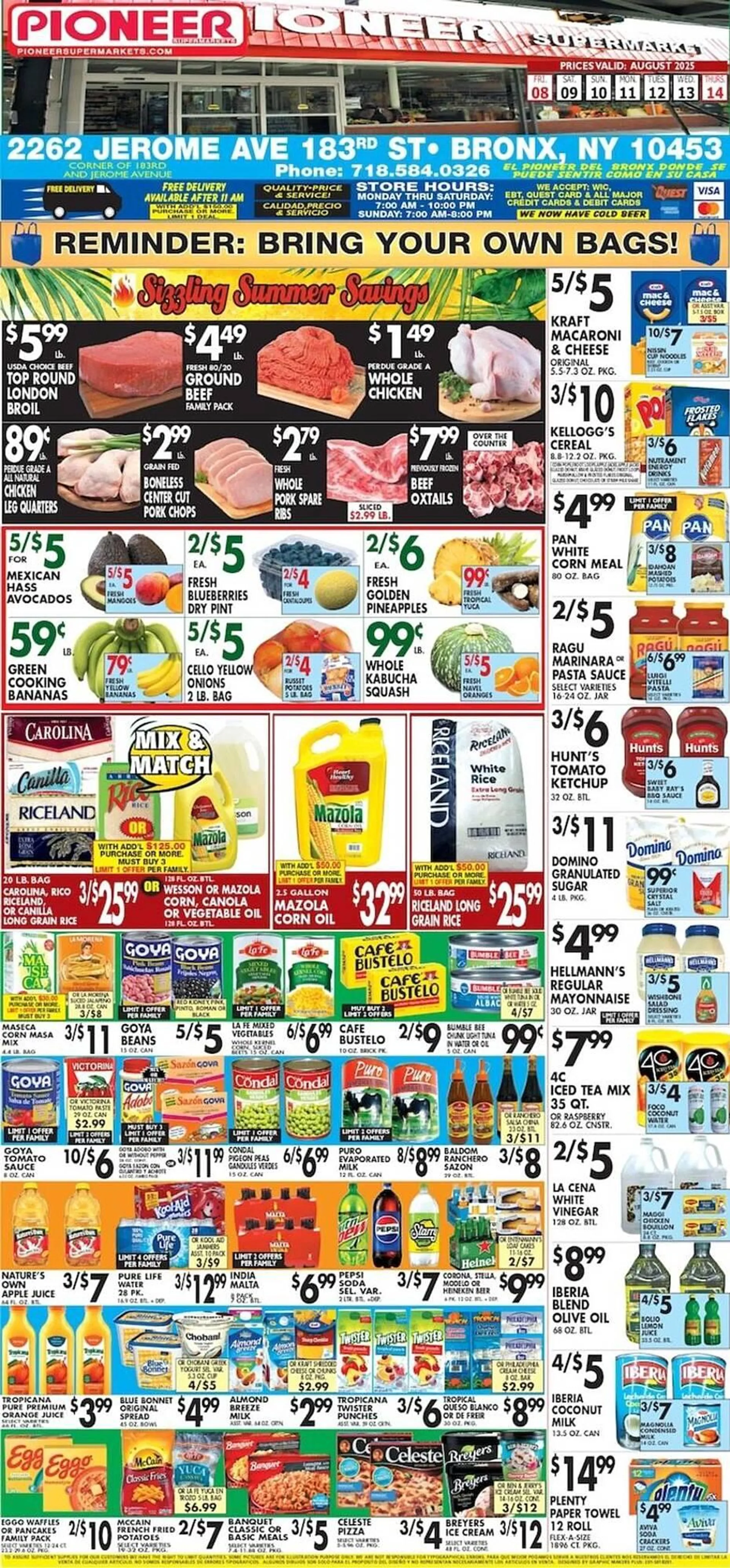 Weekly ad Pioneer Supermarkets Weekly Ad from August 10 to August 14 2025 - Page 1