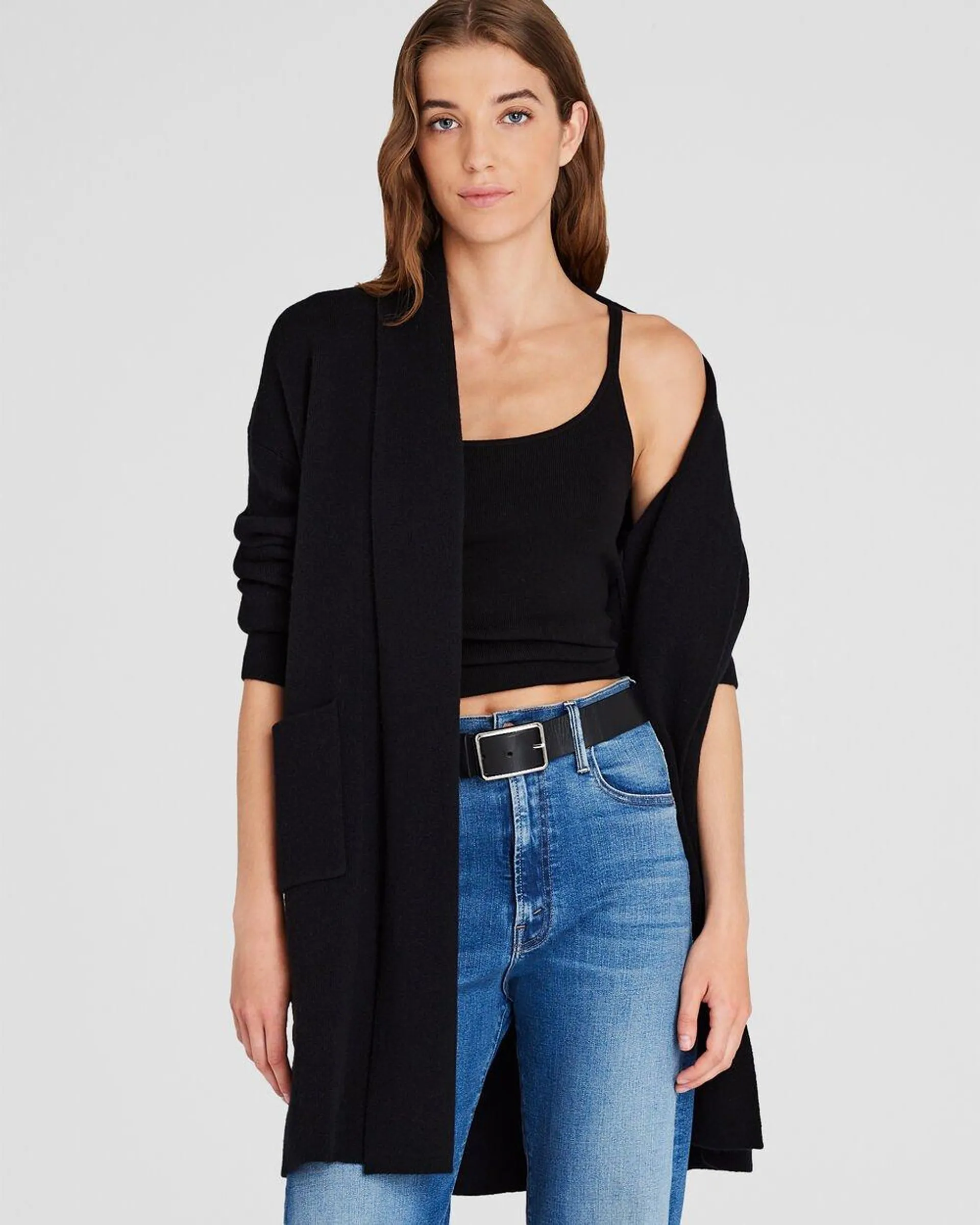 Wool Cashmere Wrap Cardigan