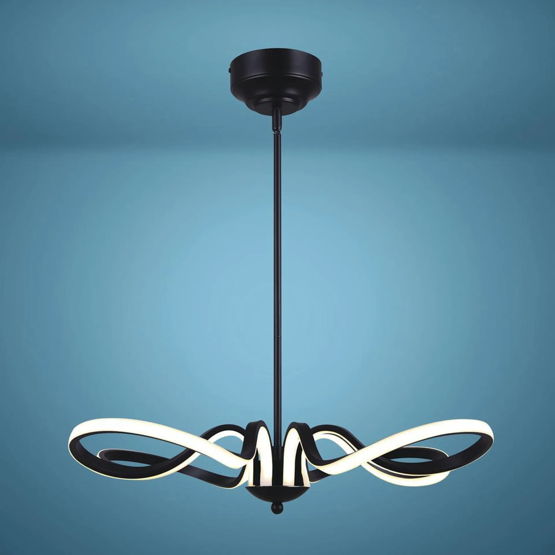 Patriot Lighting® Keely Matte Black Integrated LED Pendant