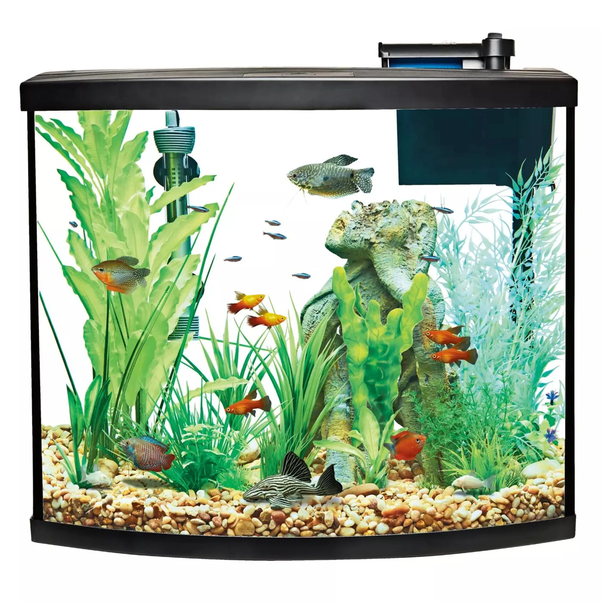 Top Fin® Bow Front Aquarium Starter Kit - 36 Gallon