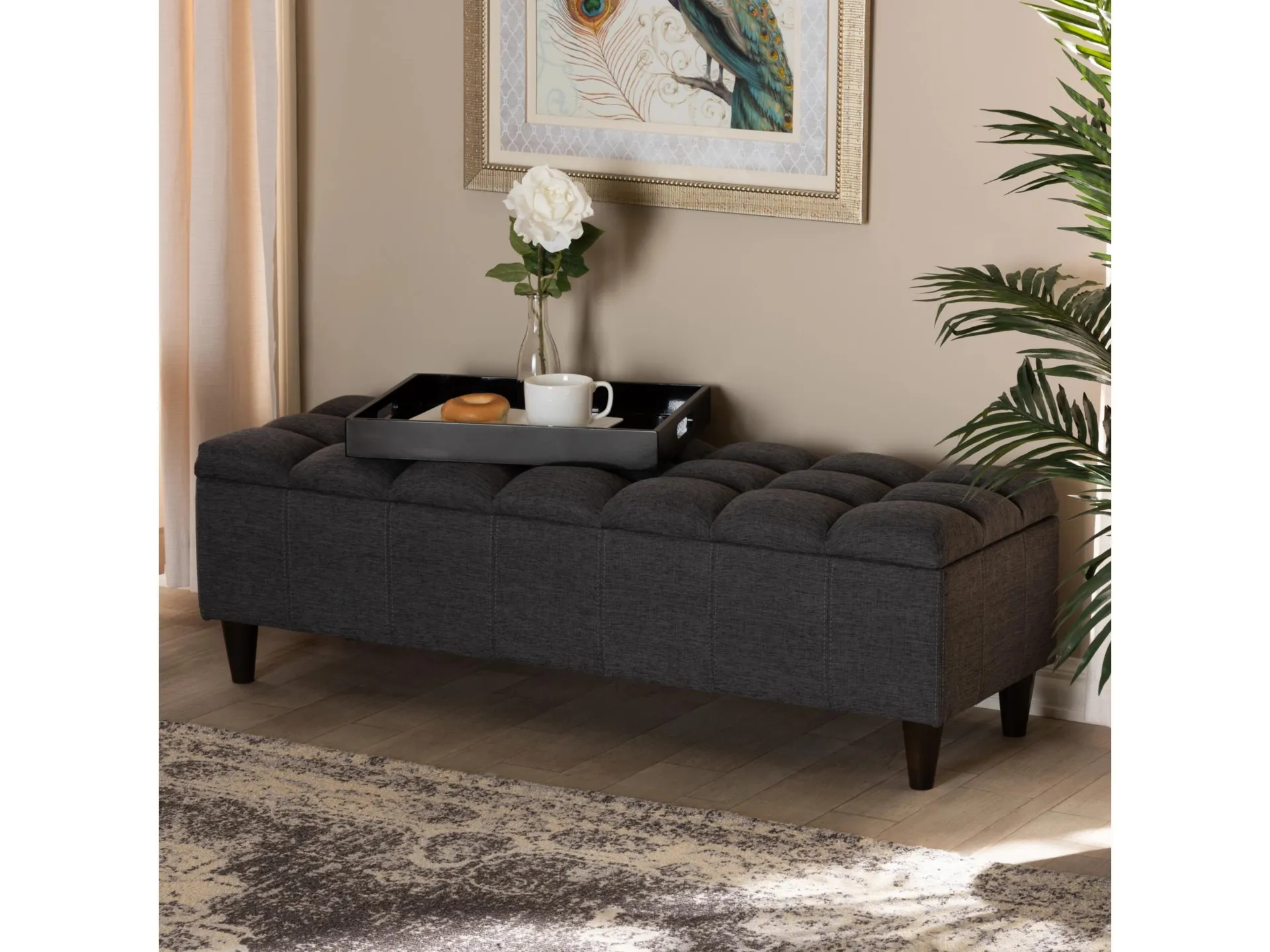 Baxton Studio Storage Bench Ottoman