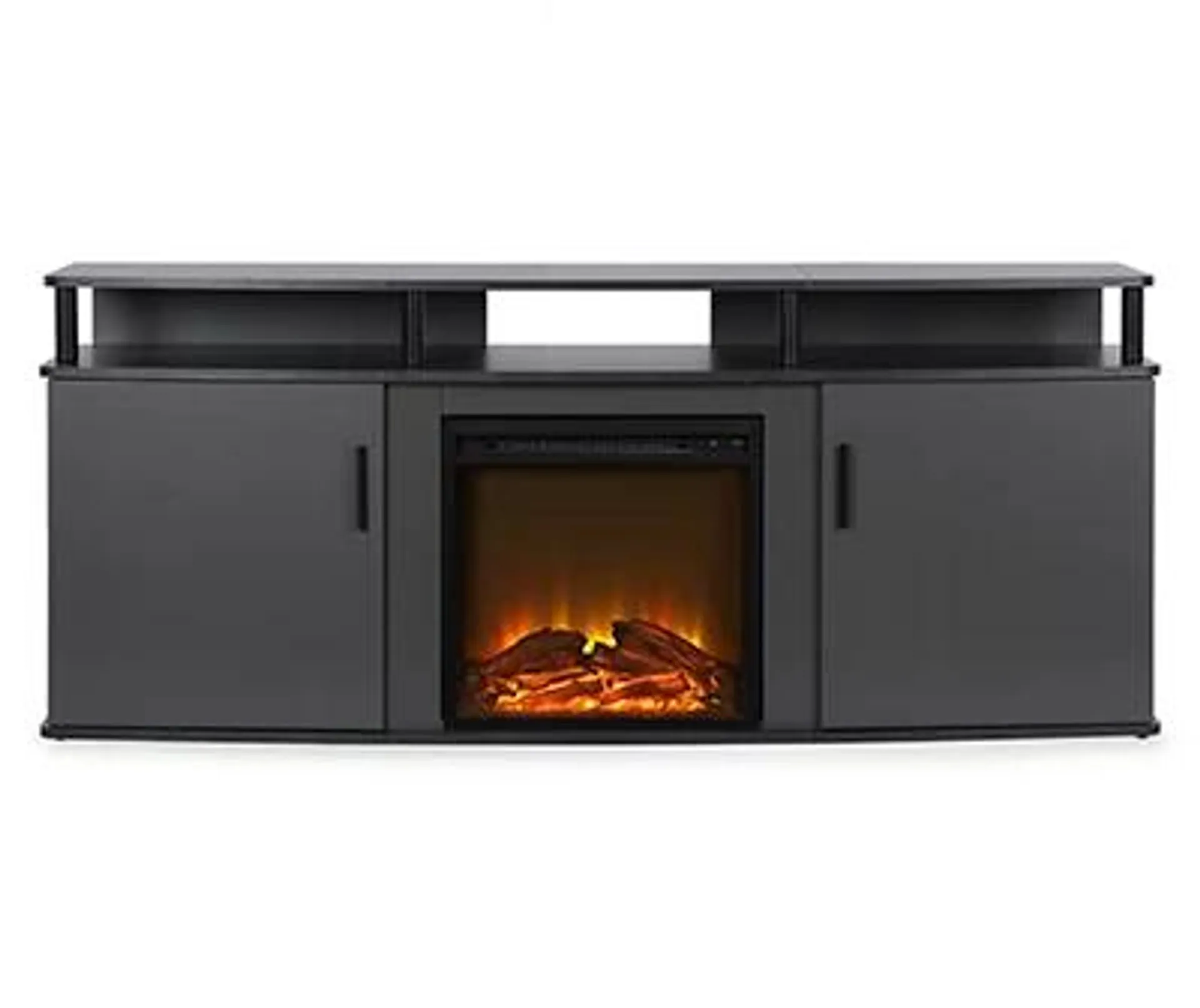 63" Gray Electric Fireplace Console