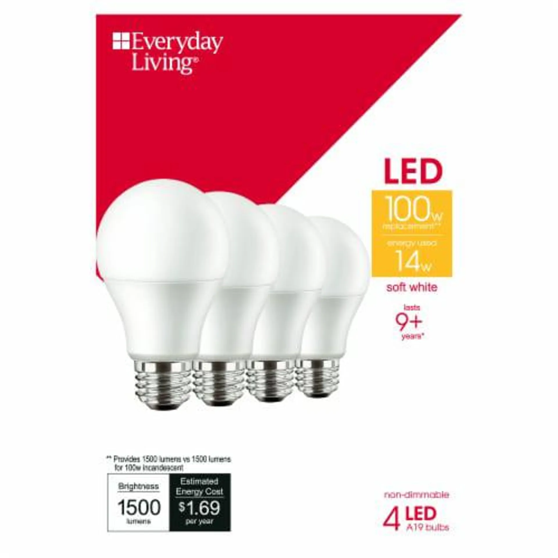 Everyday Living® 14-Watt (100-Watt) A19 LED Light Bulb - Soft White (2700K)