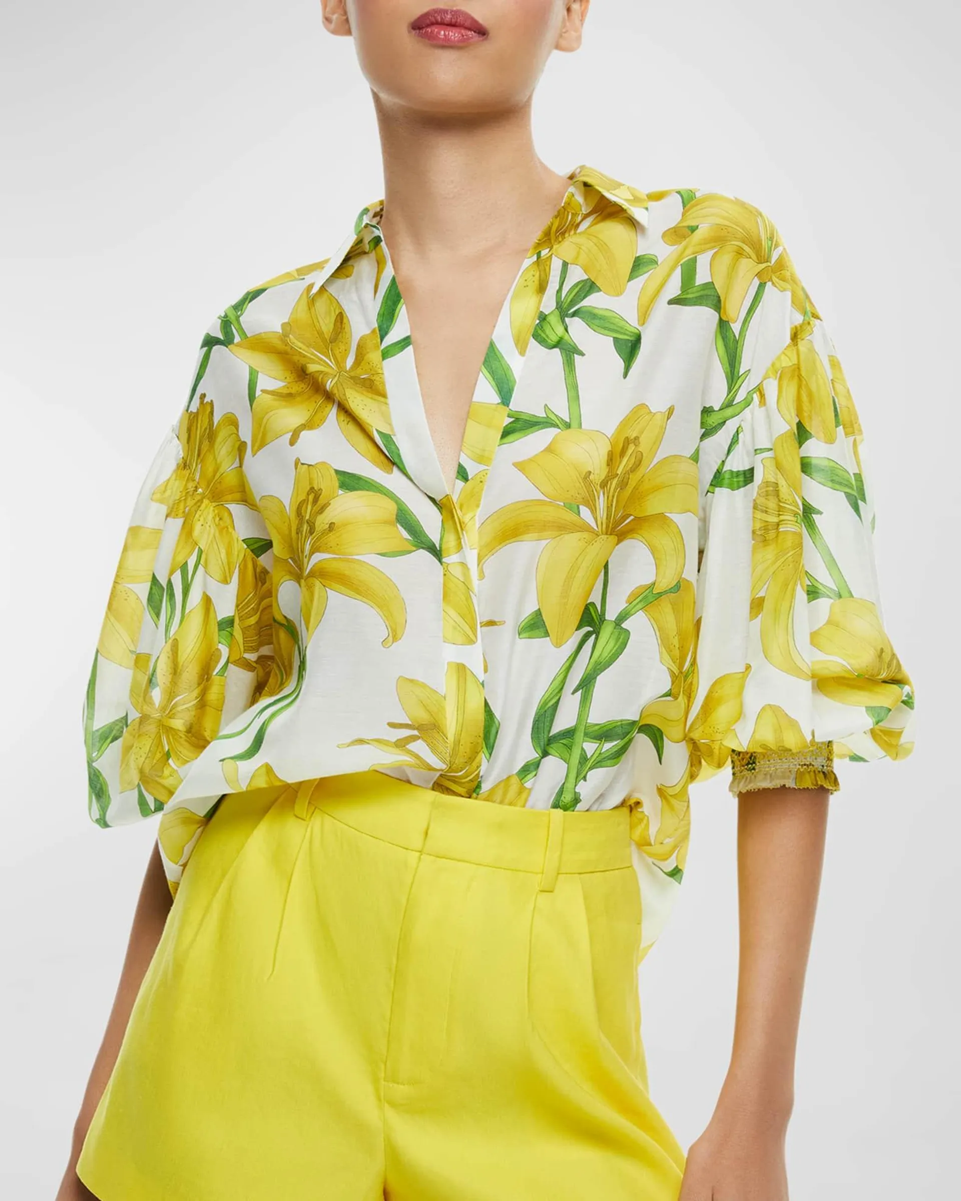 Floral Printed Maylin Long-Sleeve Blouse