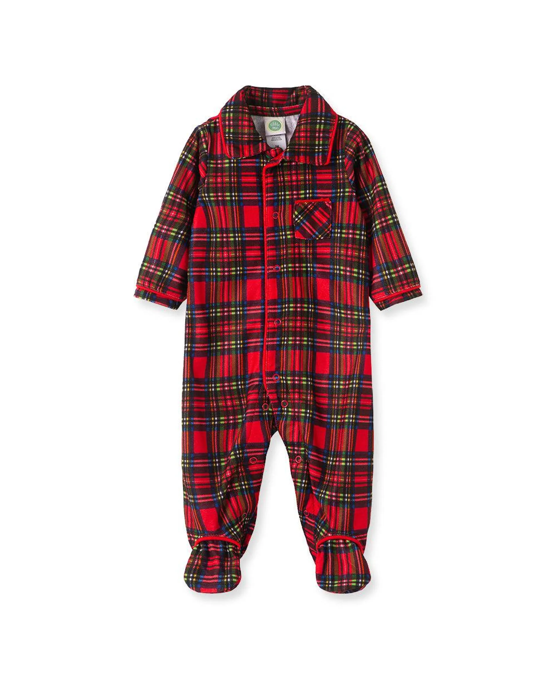 Little Me Holiday Plaid Footies - Boy