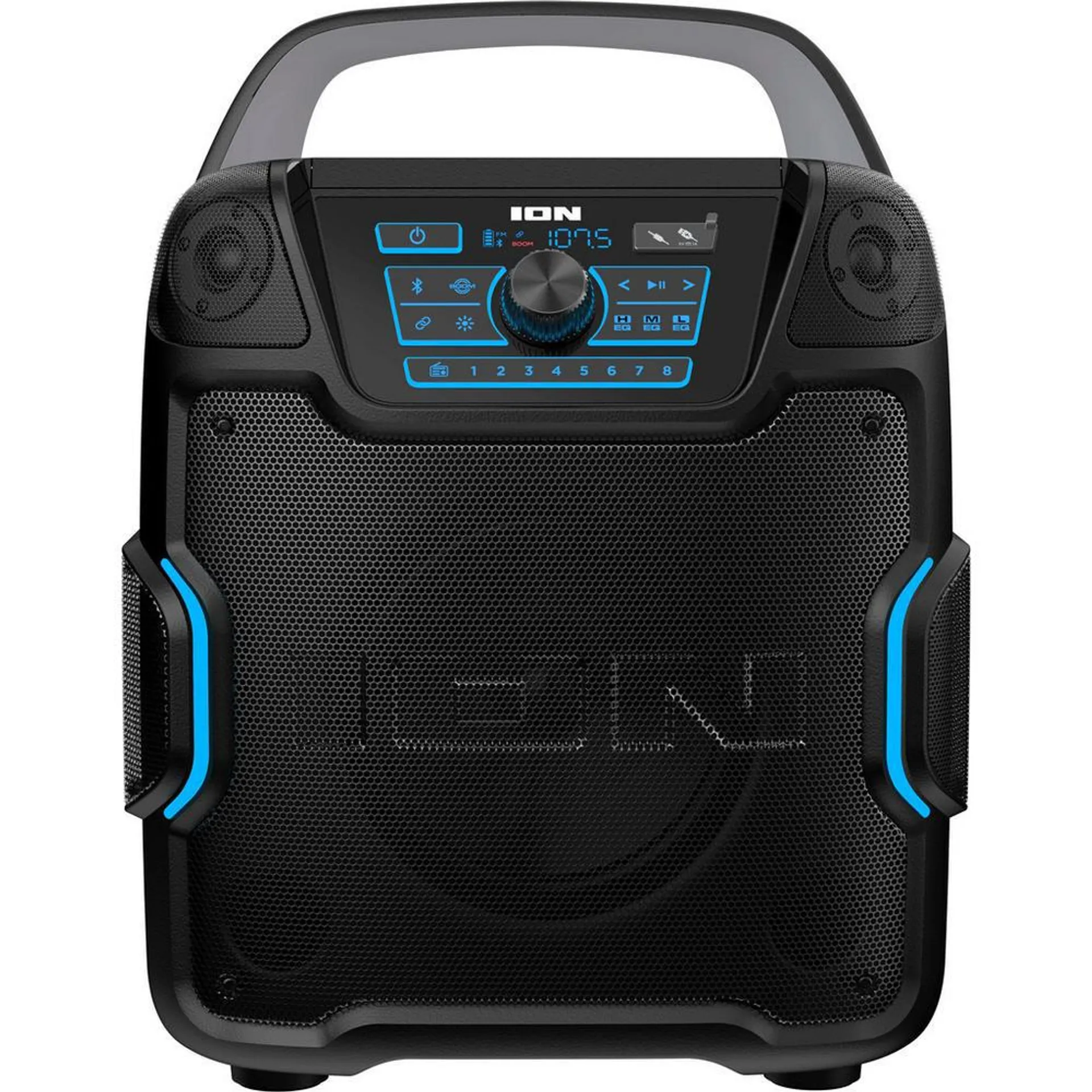 ION Audio - Sport 320° 200W Portable Bluetooth Battery Powered All-Weather Speaker with Premium 5-Speaker 320˚ Sound - Black